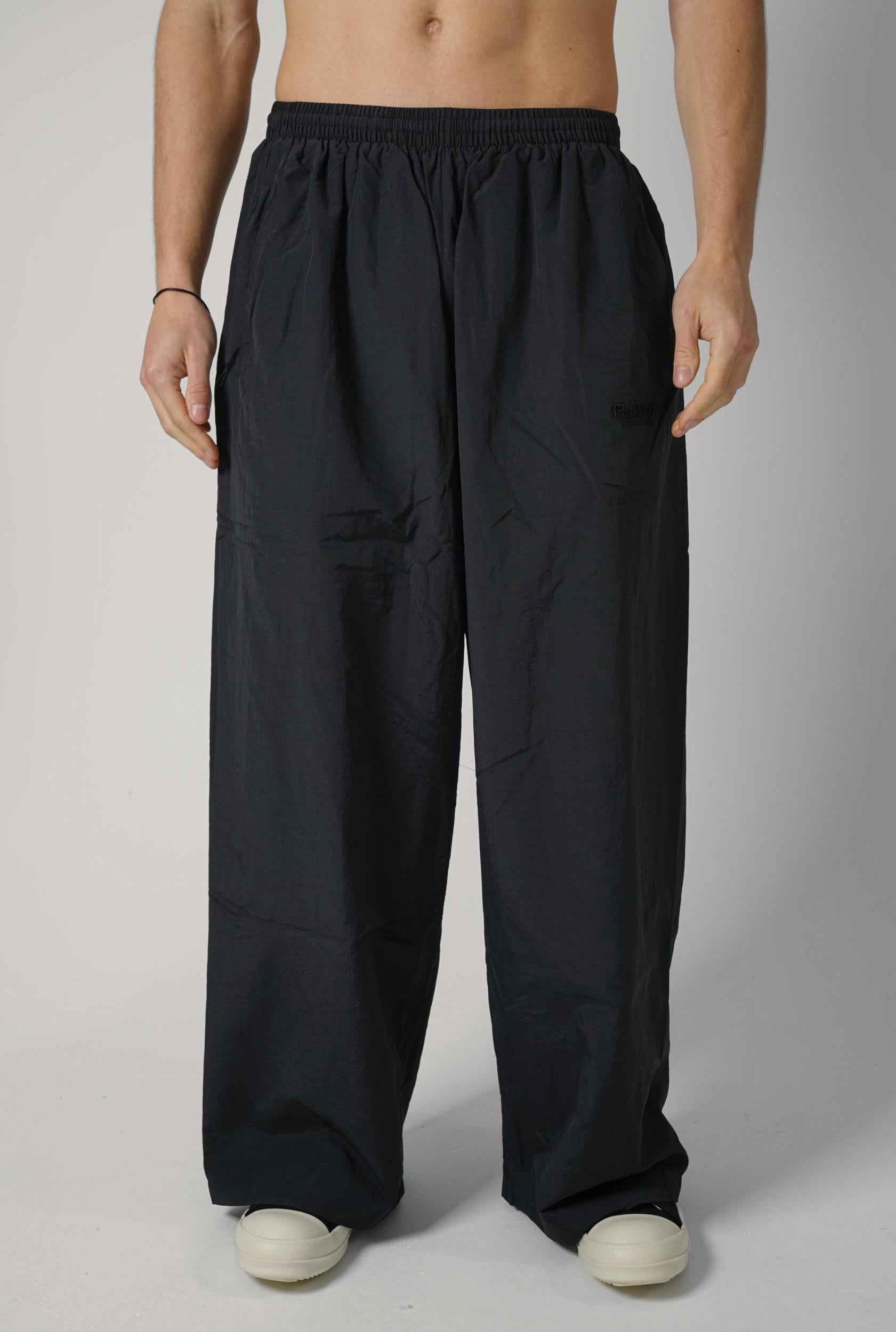 Flaneur Sound &Amp; Design Oversized Track Pants Black