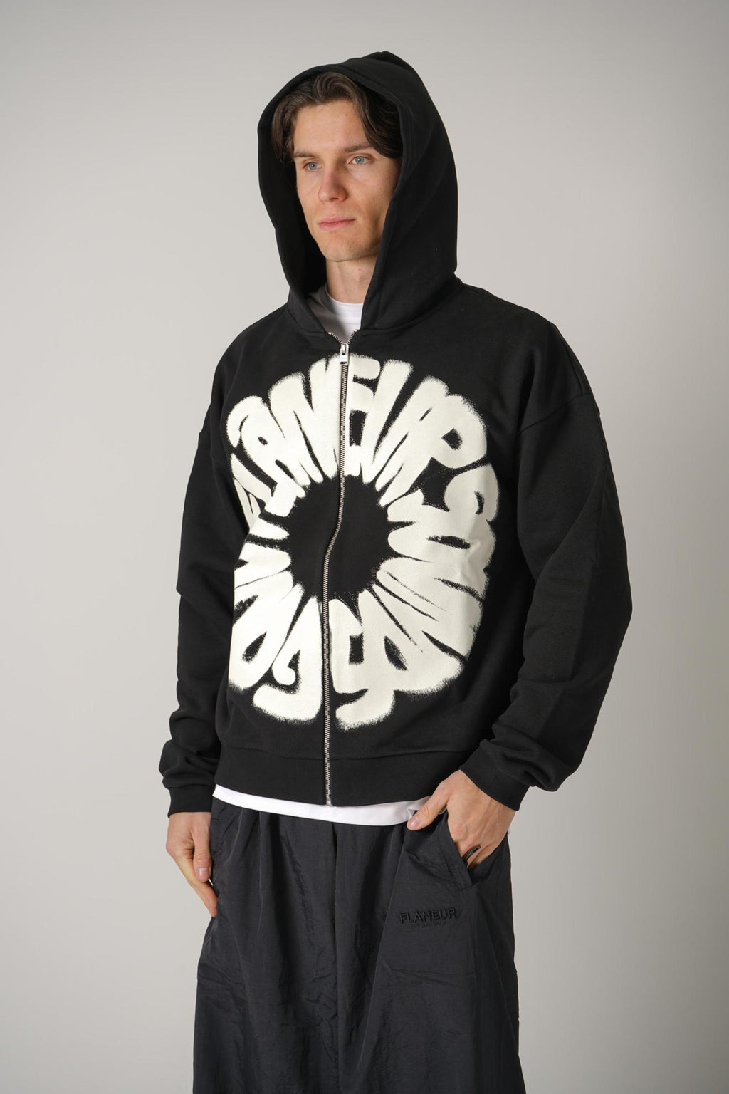 Flaneur Sounds Good Zip-Up Black
