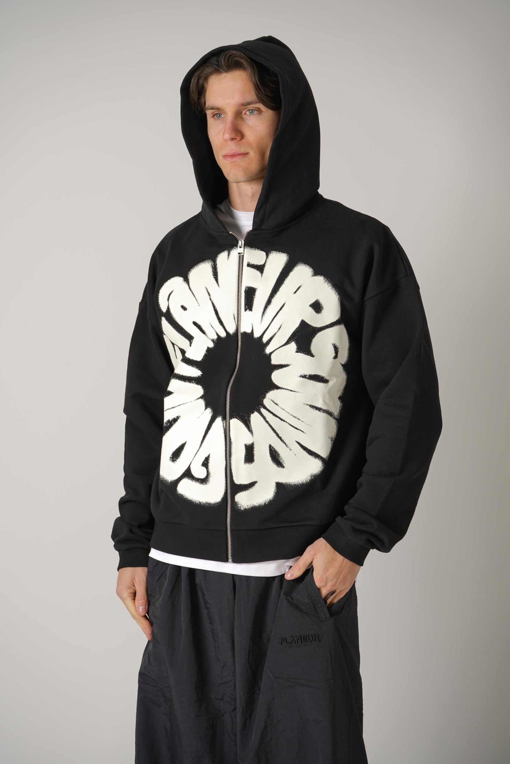Flaneur Sounds Good Zip-Up Black