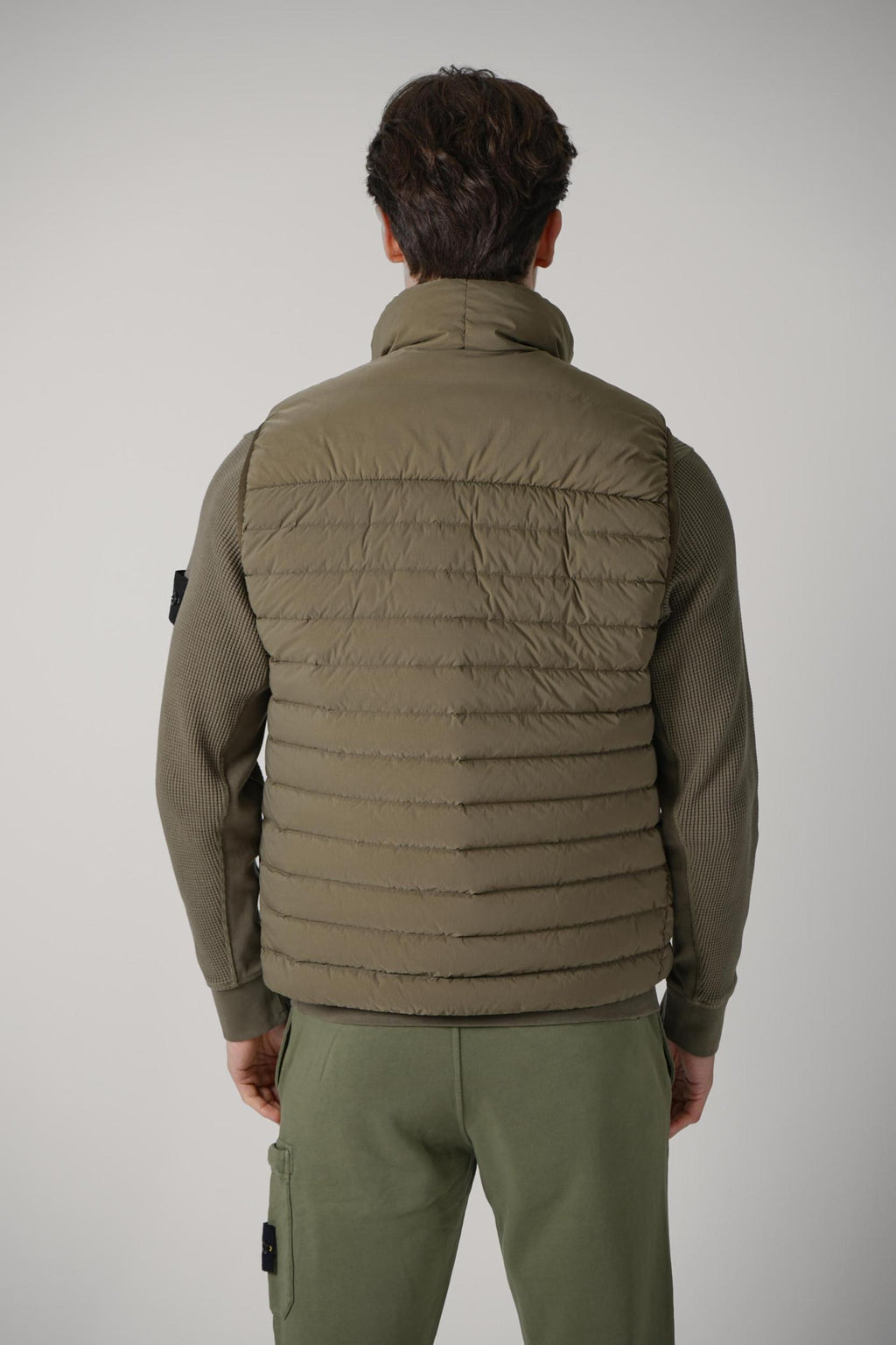 G100007 Stone Island Down Vest Military Green