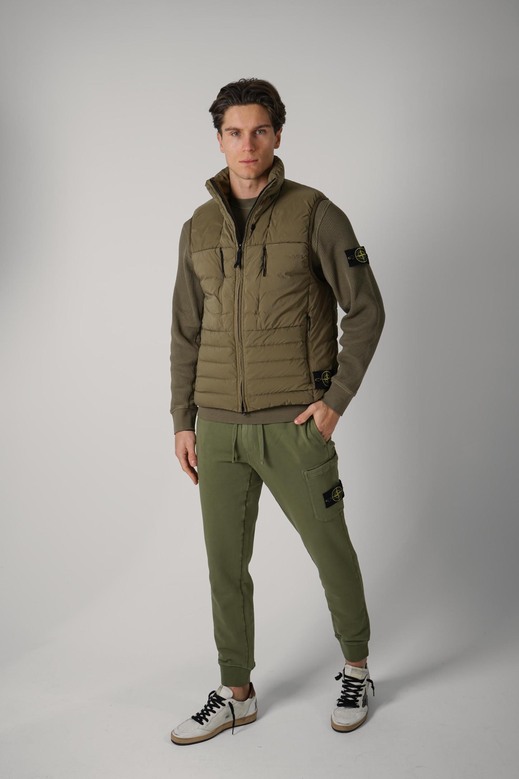 G100007 Stone Island Down Vest Military Green