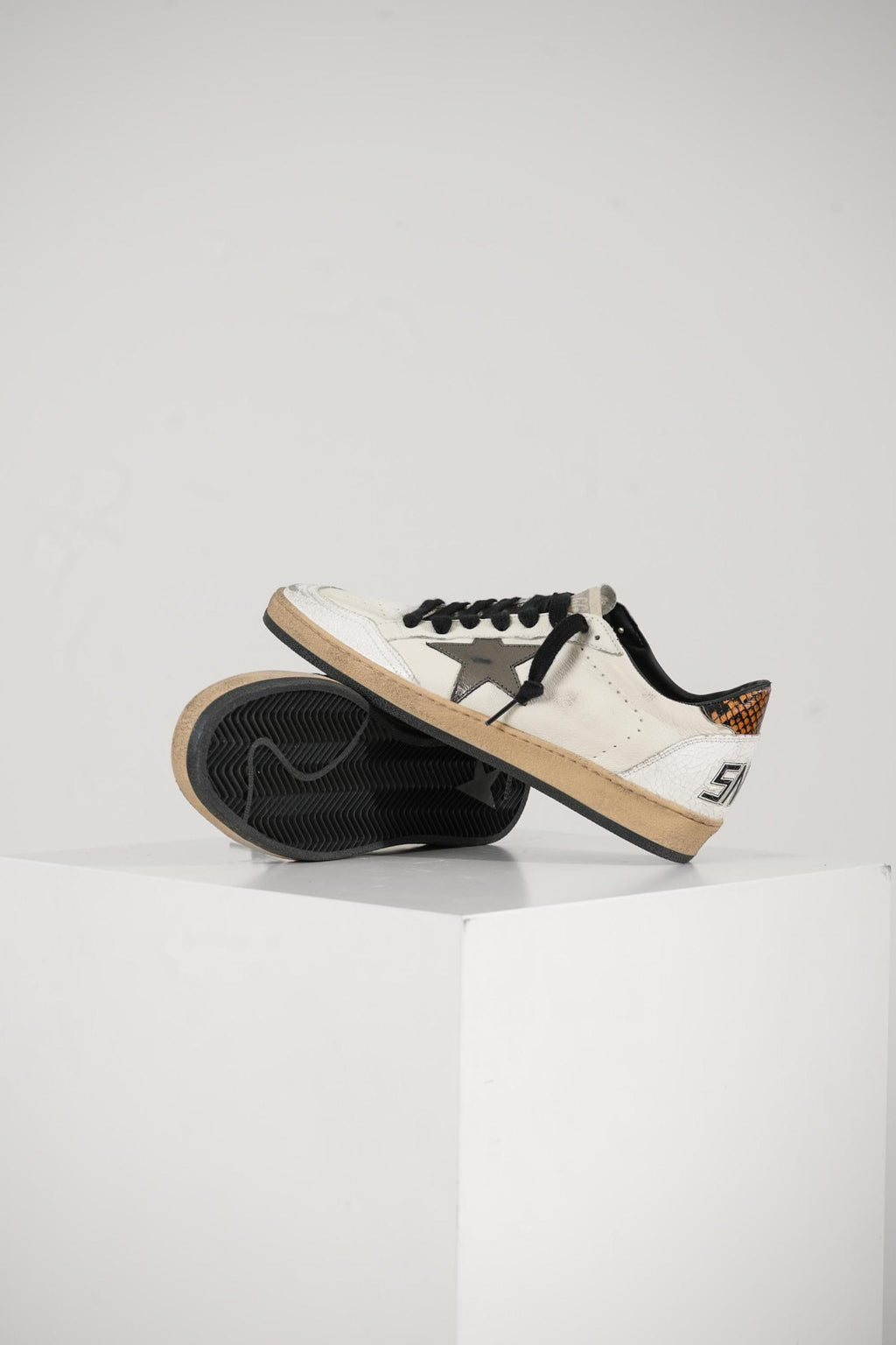Golden Goose Ball Star Sneaker White/Grey/Brown