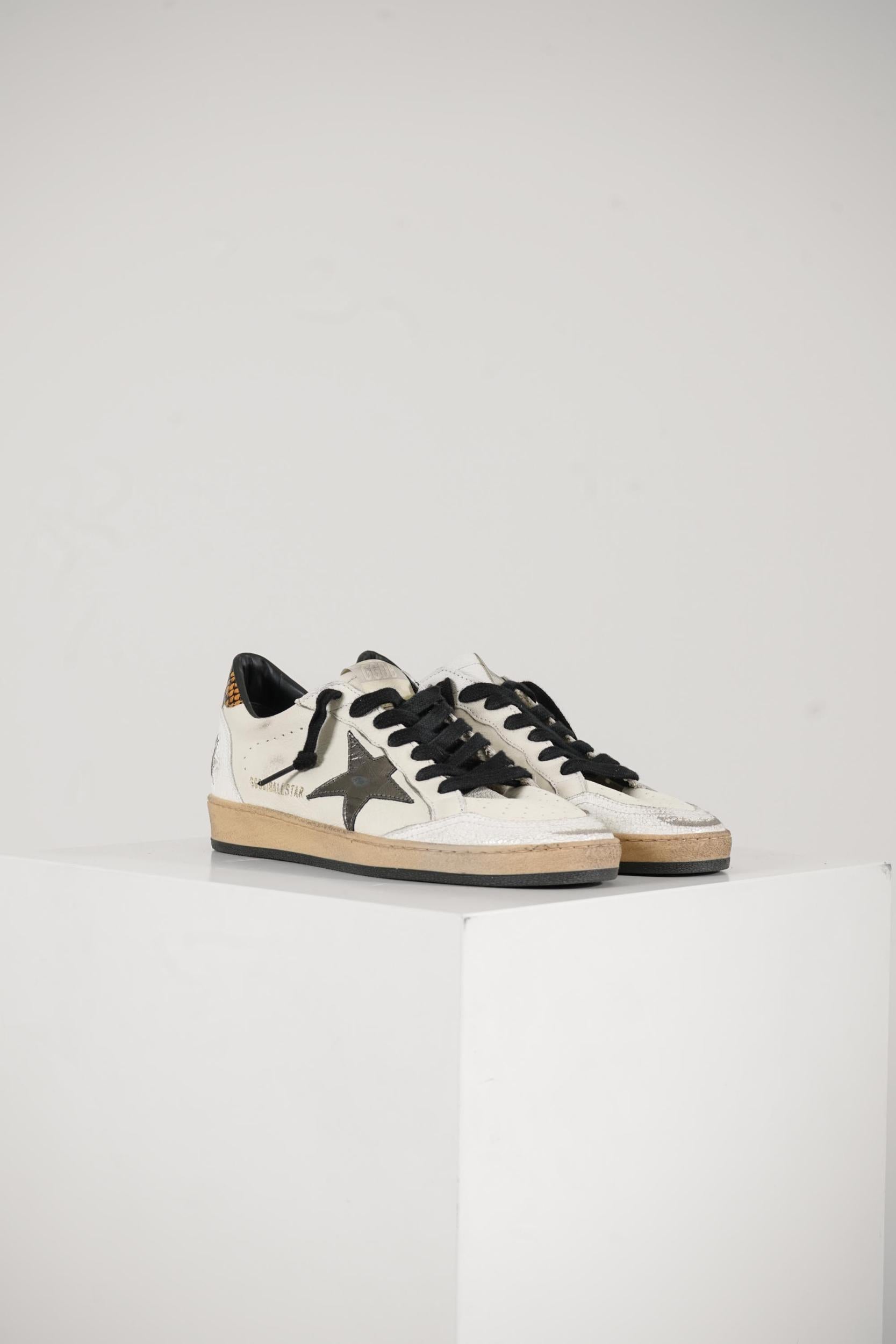 Golden Goose Ball Star Sneaker White/Grey/Brown