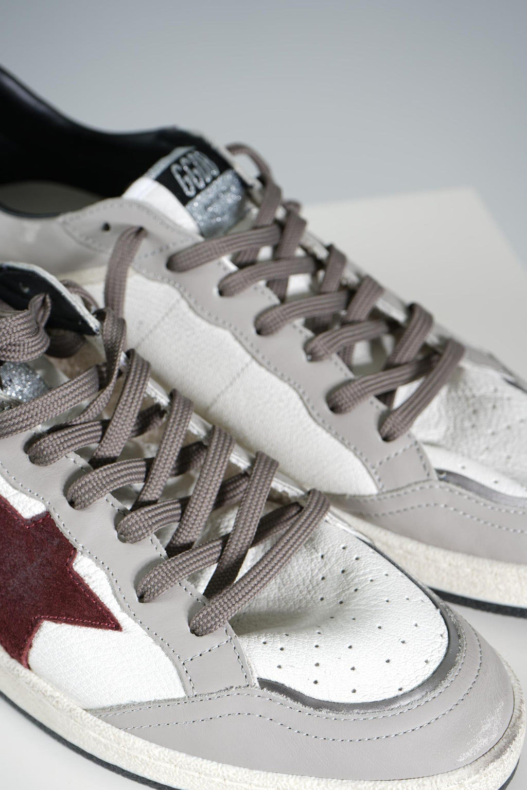 Golden Goose Ballstar Double Upper White/Dove/Bordeaux