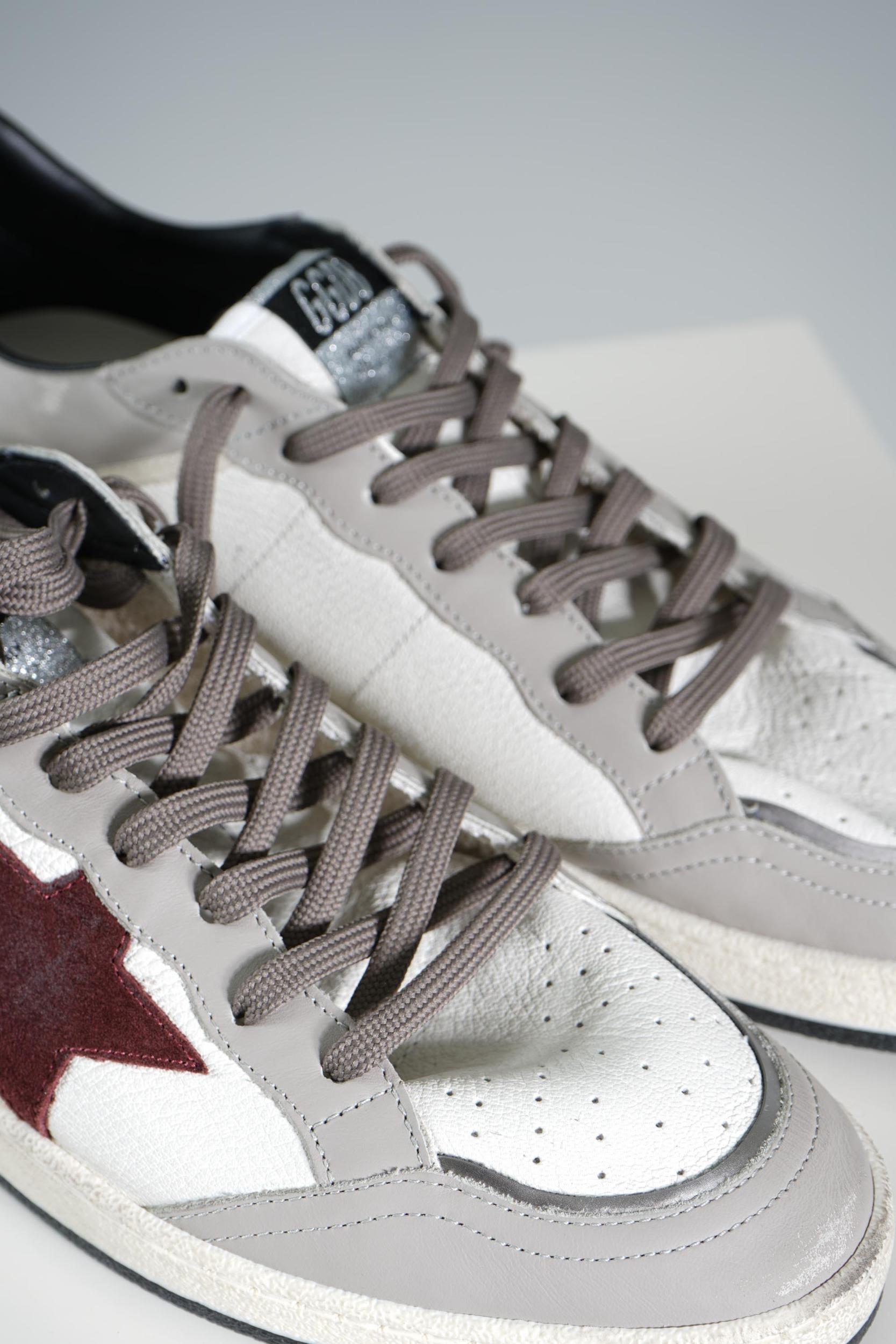 Golden Goose Ballstar Double Upper White/Dove/Bordeaux