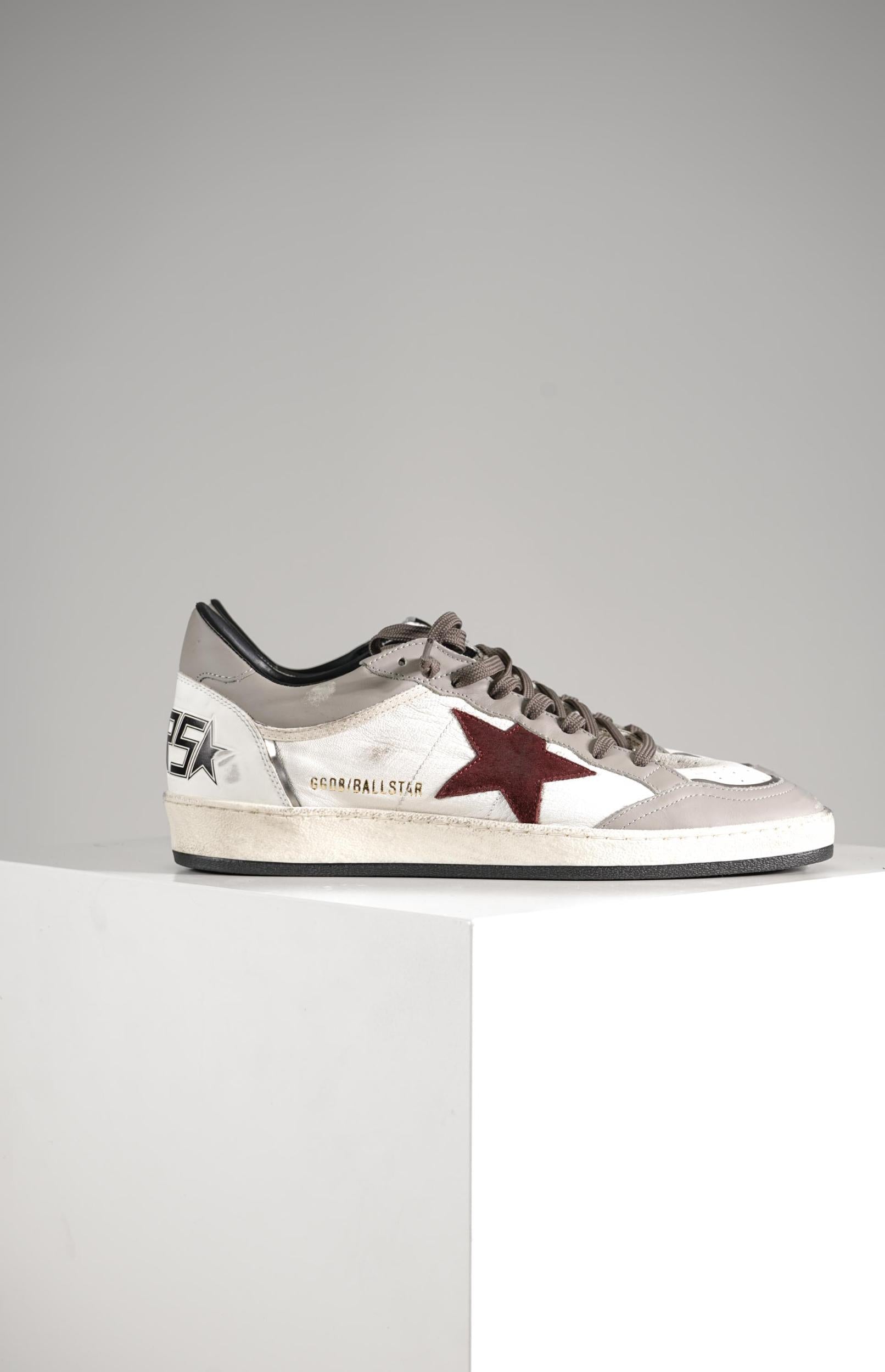 Golden Goose Ballstar Double Upper White/Dove/Bordeaux