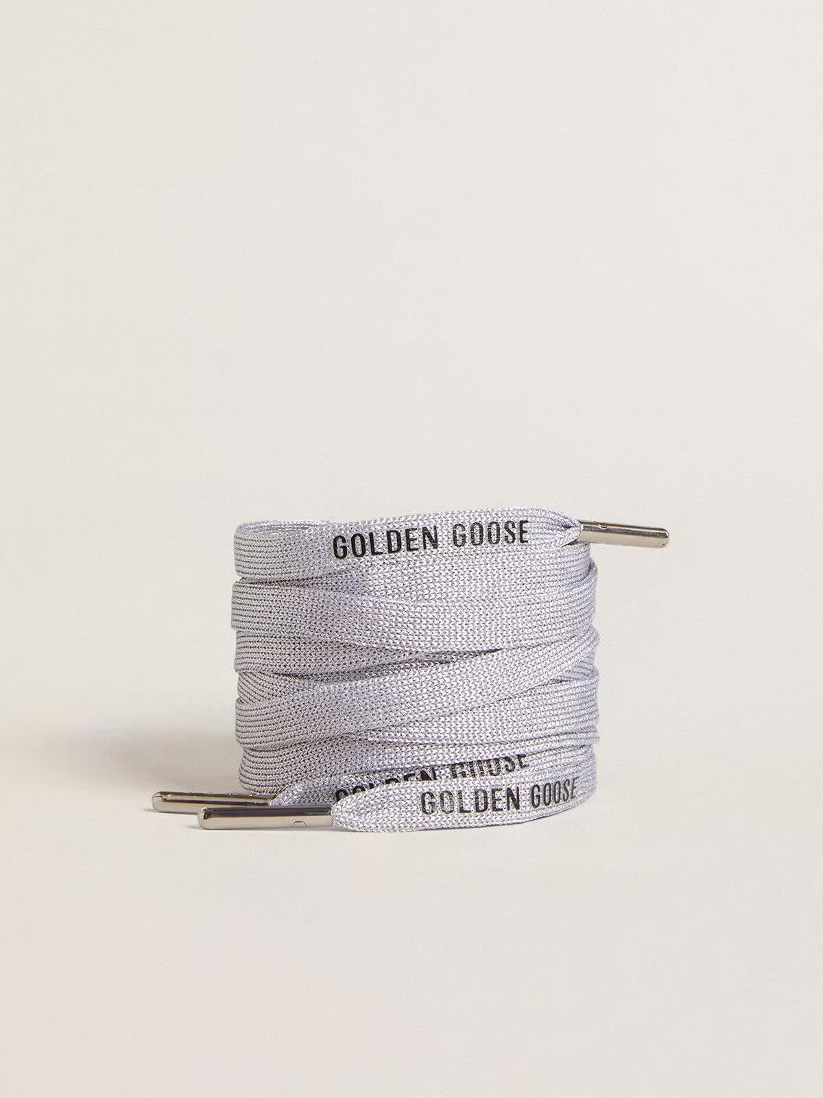 Golden Goose Lurex Laces Silver