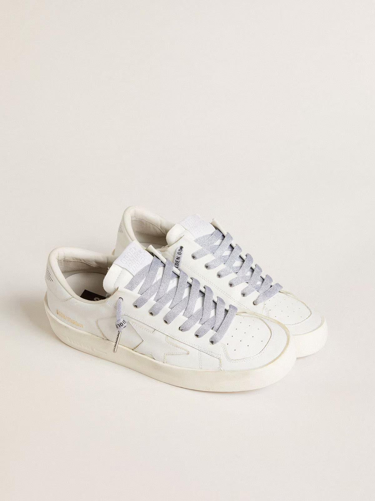 Golden Goose Lurex Laces Silver