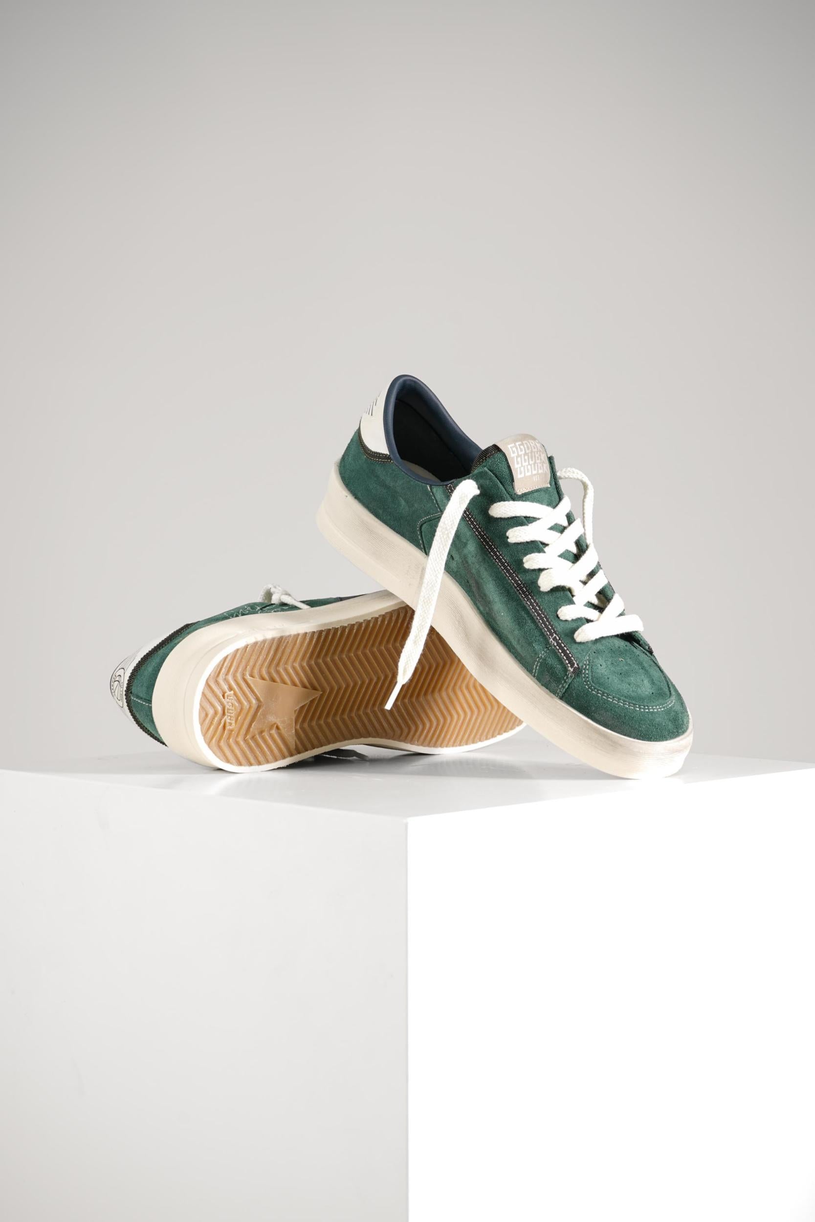 Golden Goose Stardan Con Collarino E Passalacci Green/Blue/White