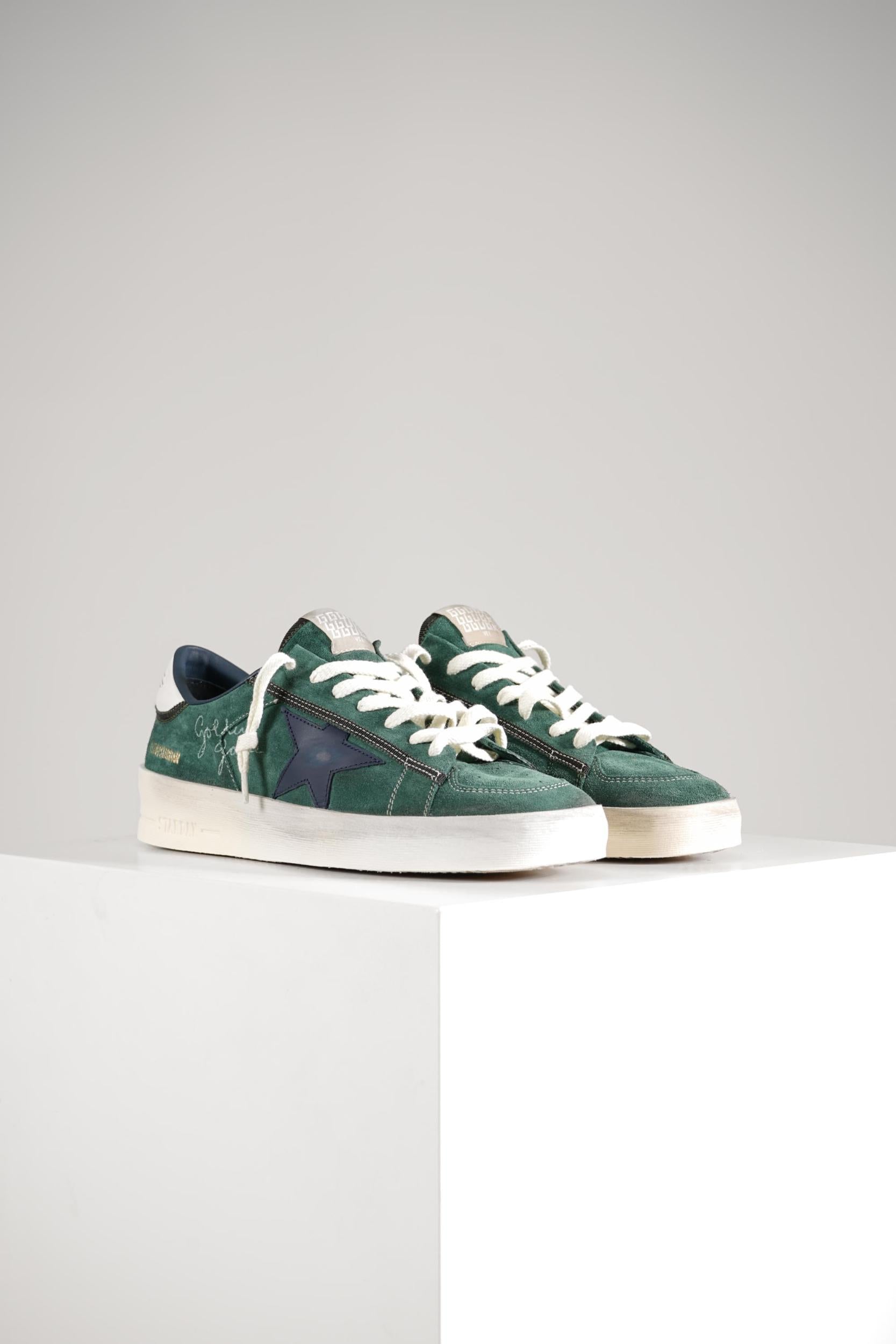 Golden Goose Stardan Con Collarino E Passalacci Green/Blue/White