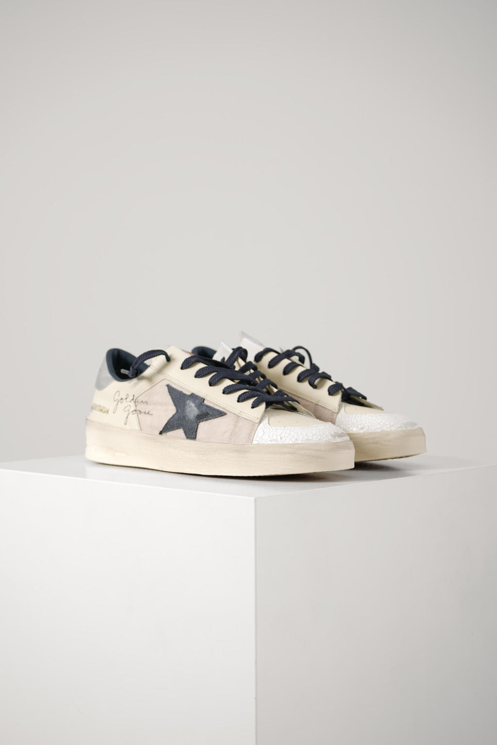 Golden Goose Stardan Con Collarino E Passsalacci Cream/Blue