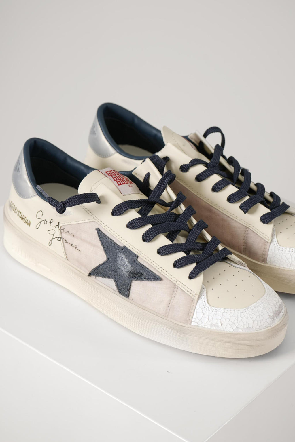 Golden Goose Stardan Con Collarino E Passsalacci Cream/Blue
