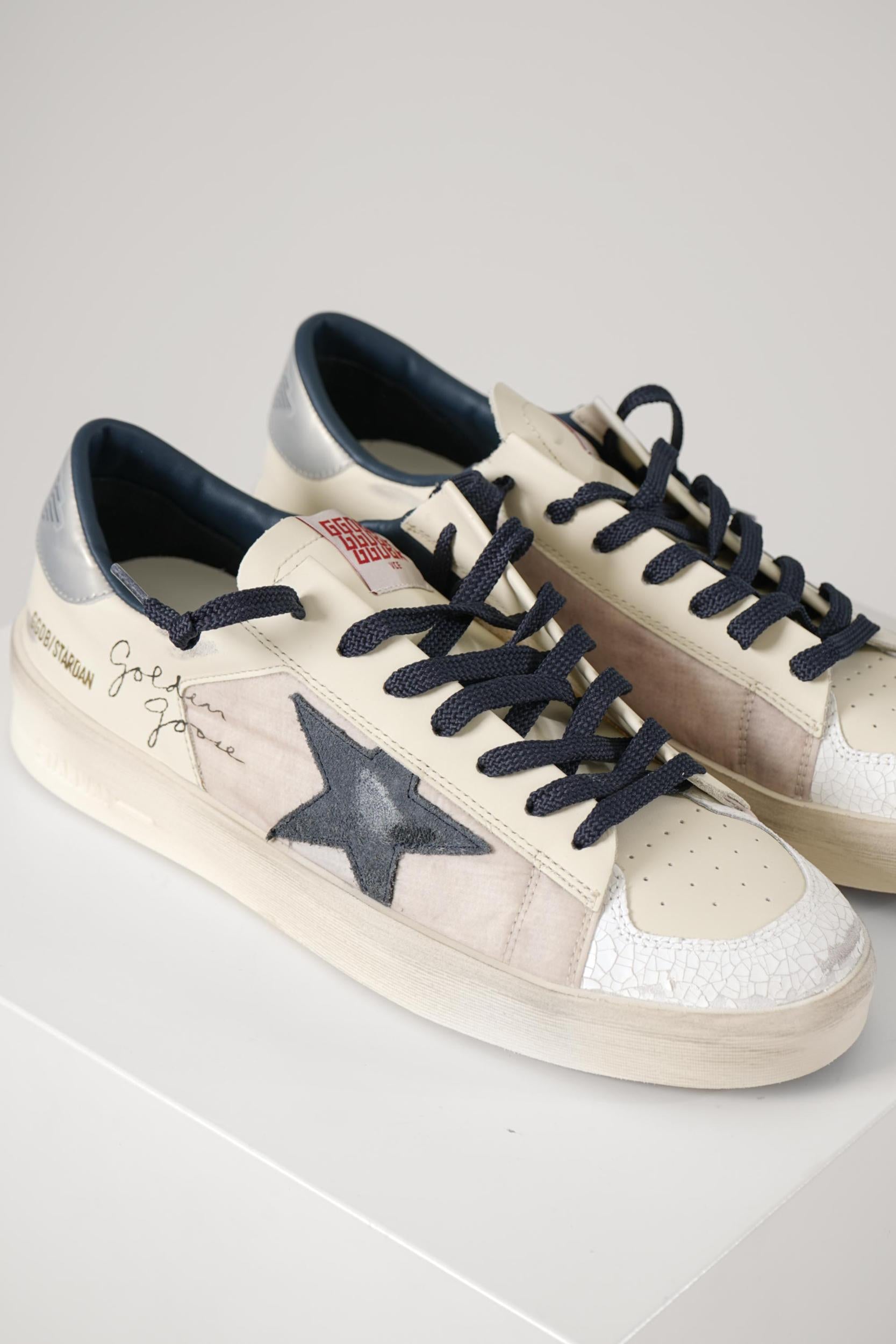 Golden Goose Stardan Con Collarino E Passsalacci Cream/Blue