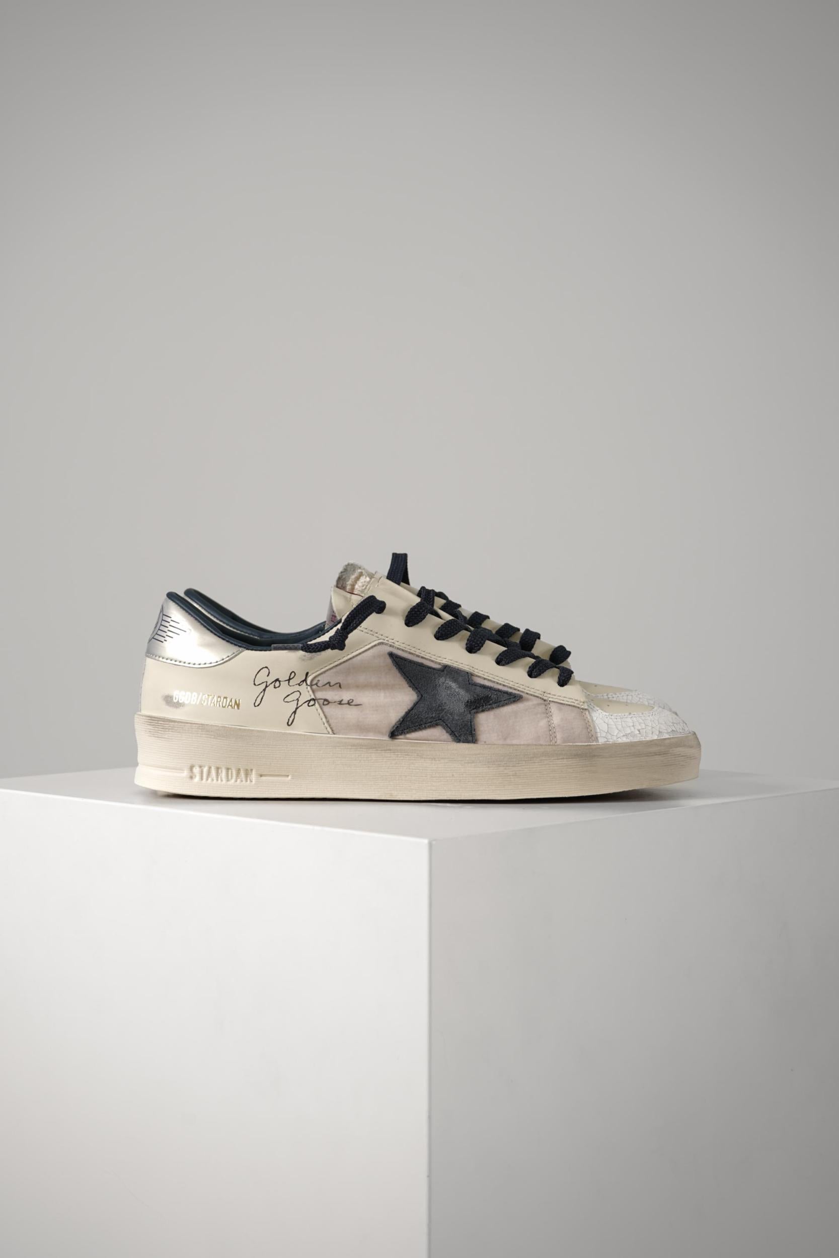 Golden Goose Stardan Con Collarino E Passsalacci Cream/Blue