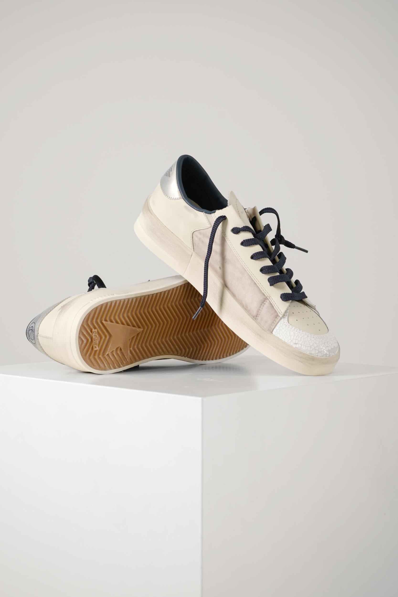 Golden Goose Stardan Con Collarino E Passsalacci Cream/Blue