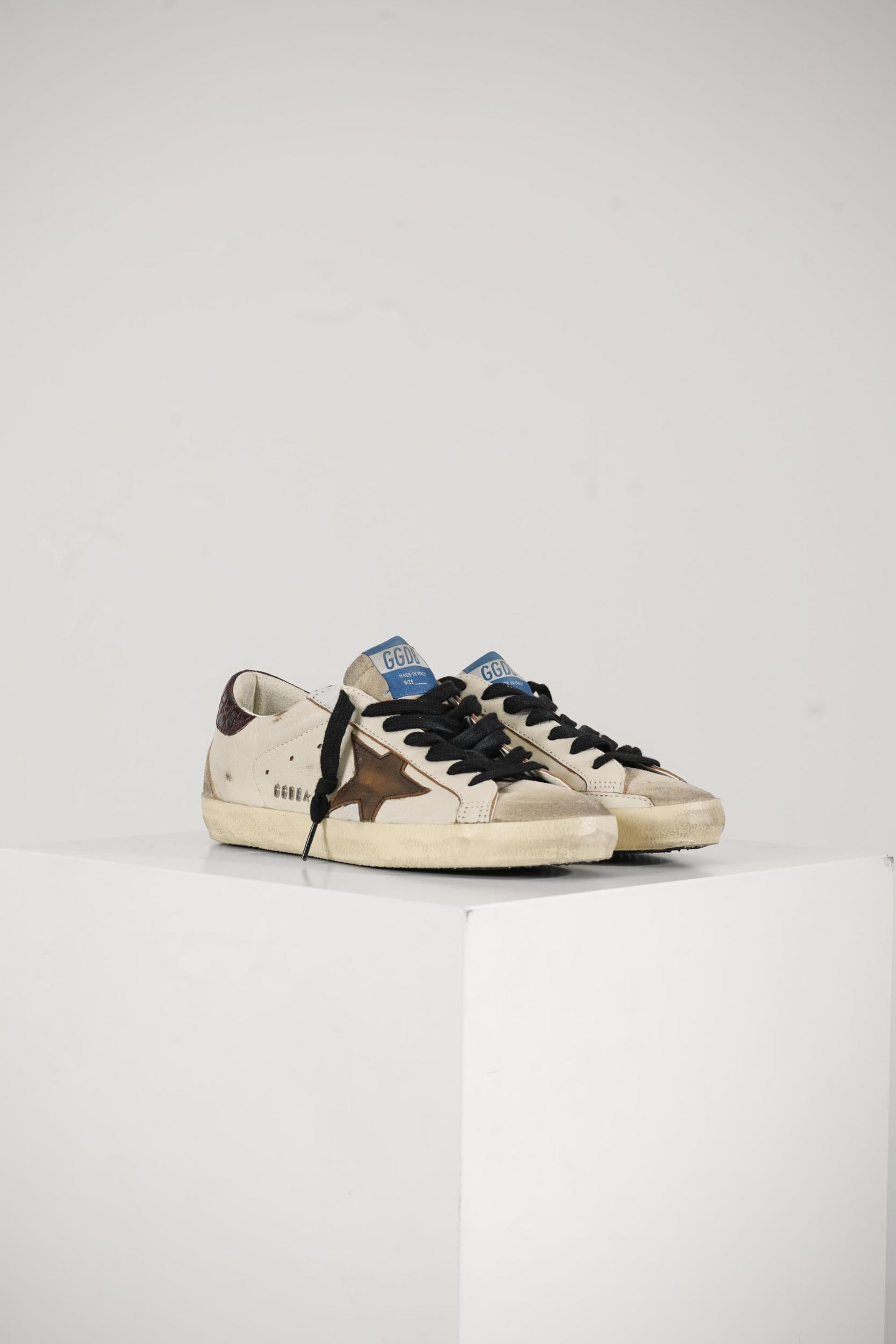 Golden Goose Super-Star Classic Sneaker With Spur White/Beige/Brown