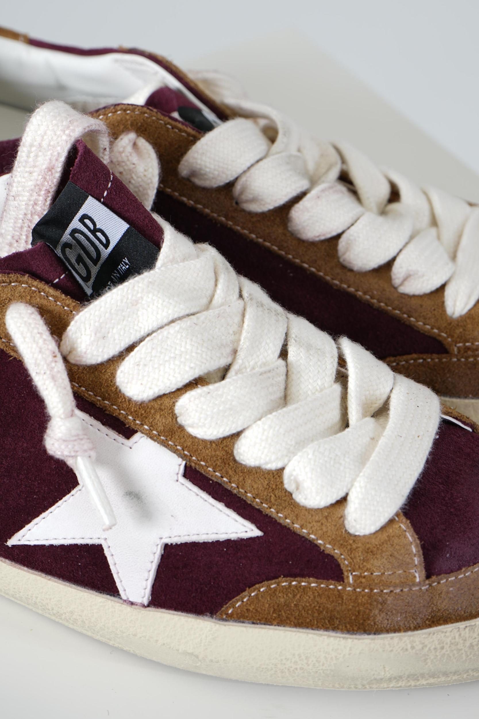 Golden Goose Super-Star Penstar Bordeaux/White/Brown