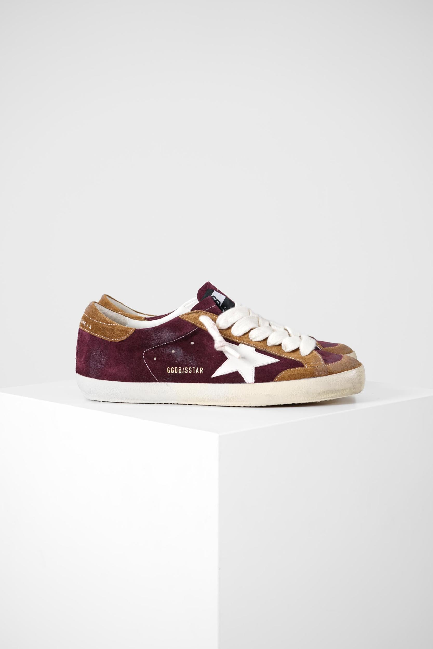 Golden Goose Super-Star Penstar Bordeaux/White/Brown