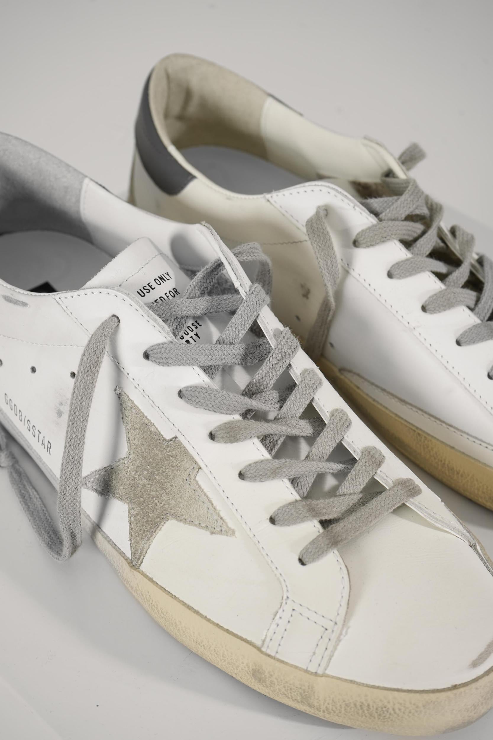 Golden Goose Super-Star Sneaker Classic With Spur White/Ice/Dark Grey