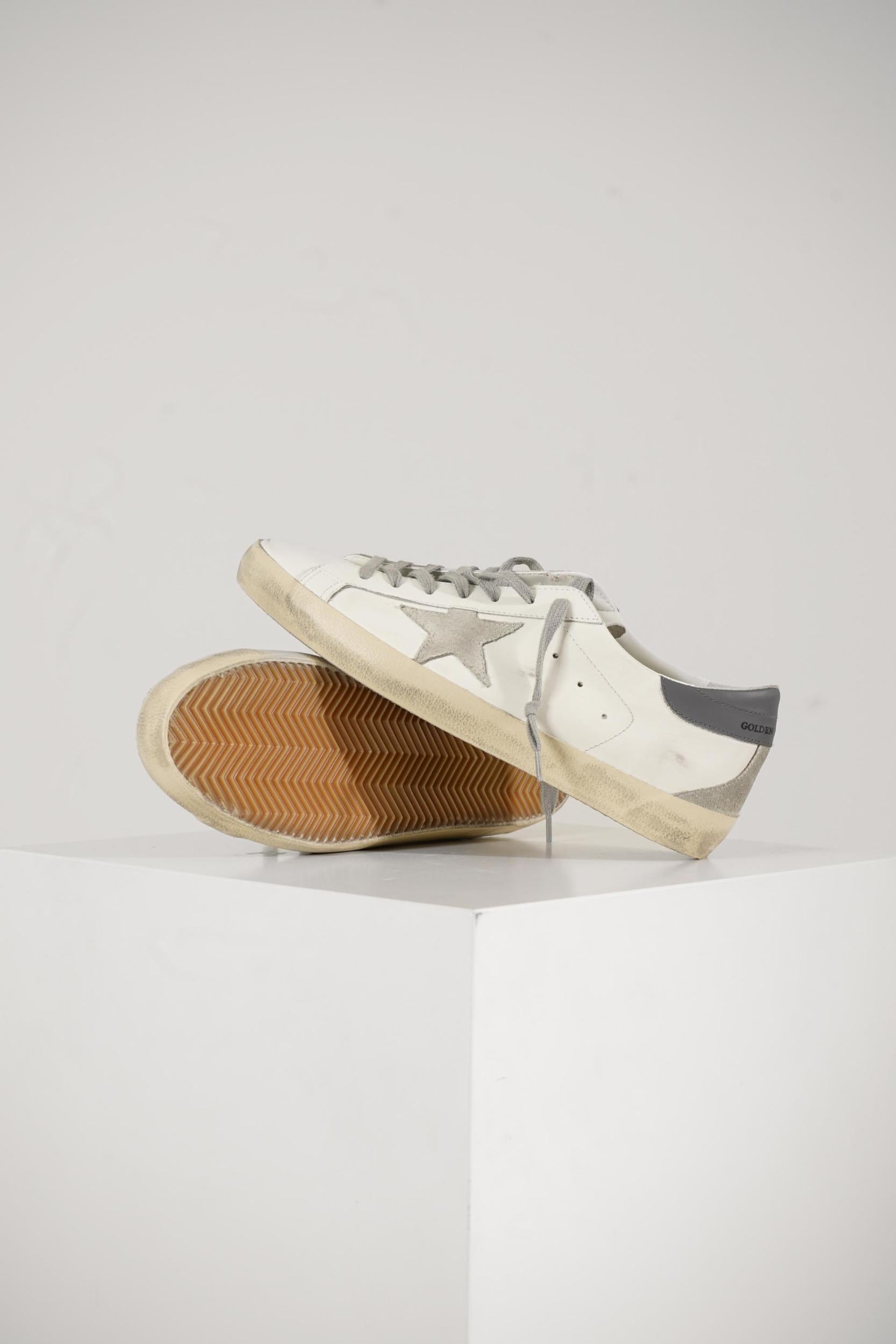 Golden Goose Super-Star Sneaker Classic With Spur White/Ice/Dark Grey