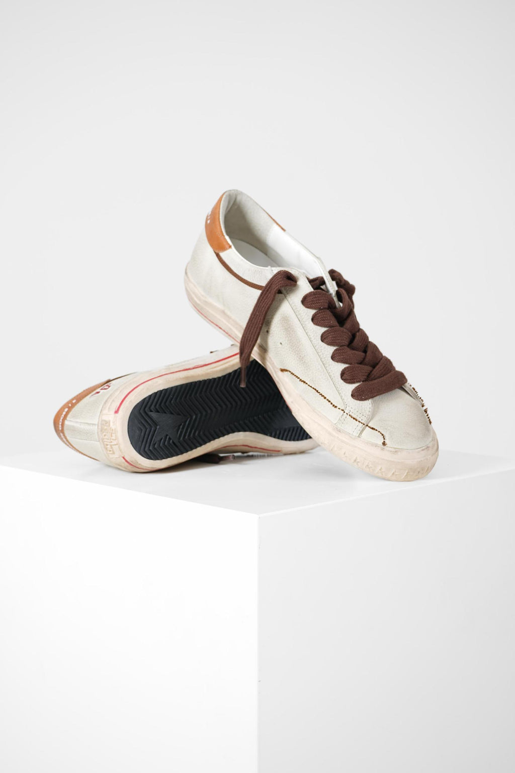 Golden Goose Super-Star With List Destroyed Beige/Brown