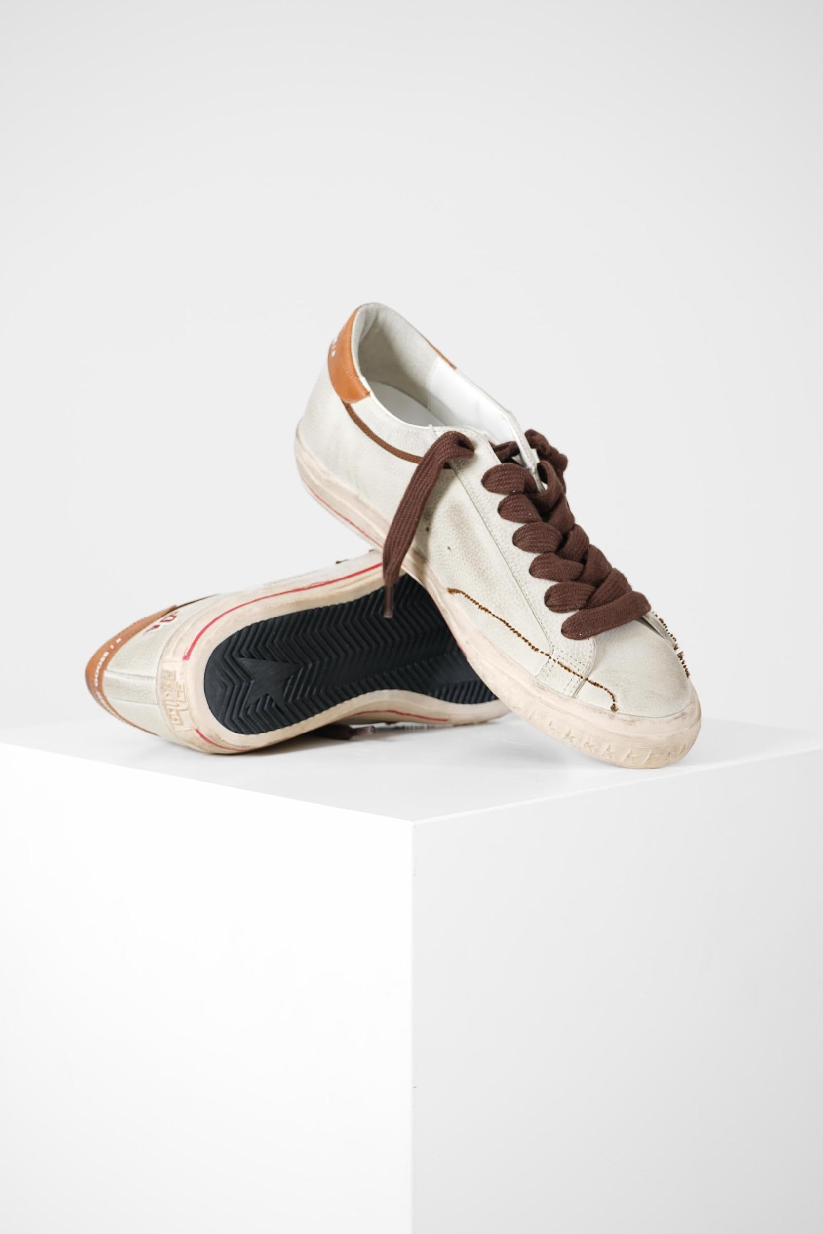 Golden Goose Super-Star With List Destroyed Beige/Brown