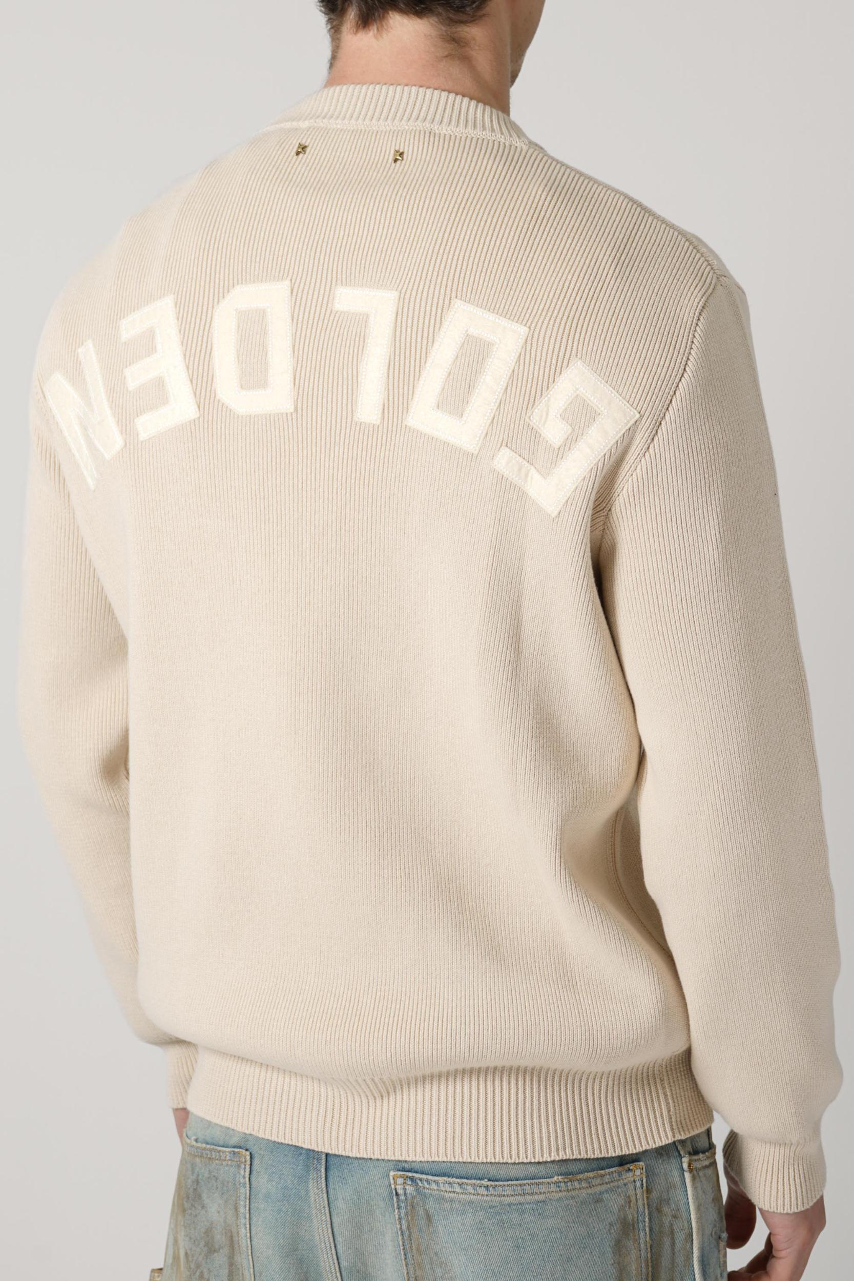 Golden Goose Sweater Davis Basic Travertine