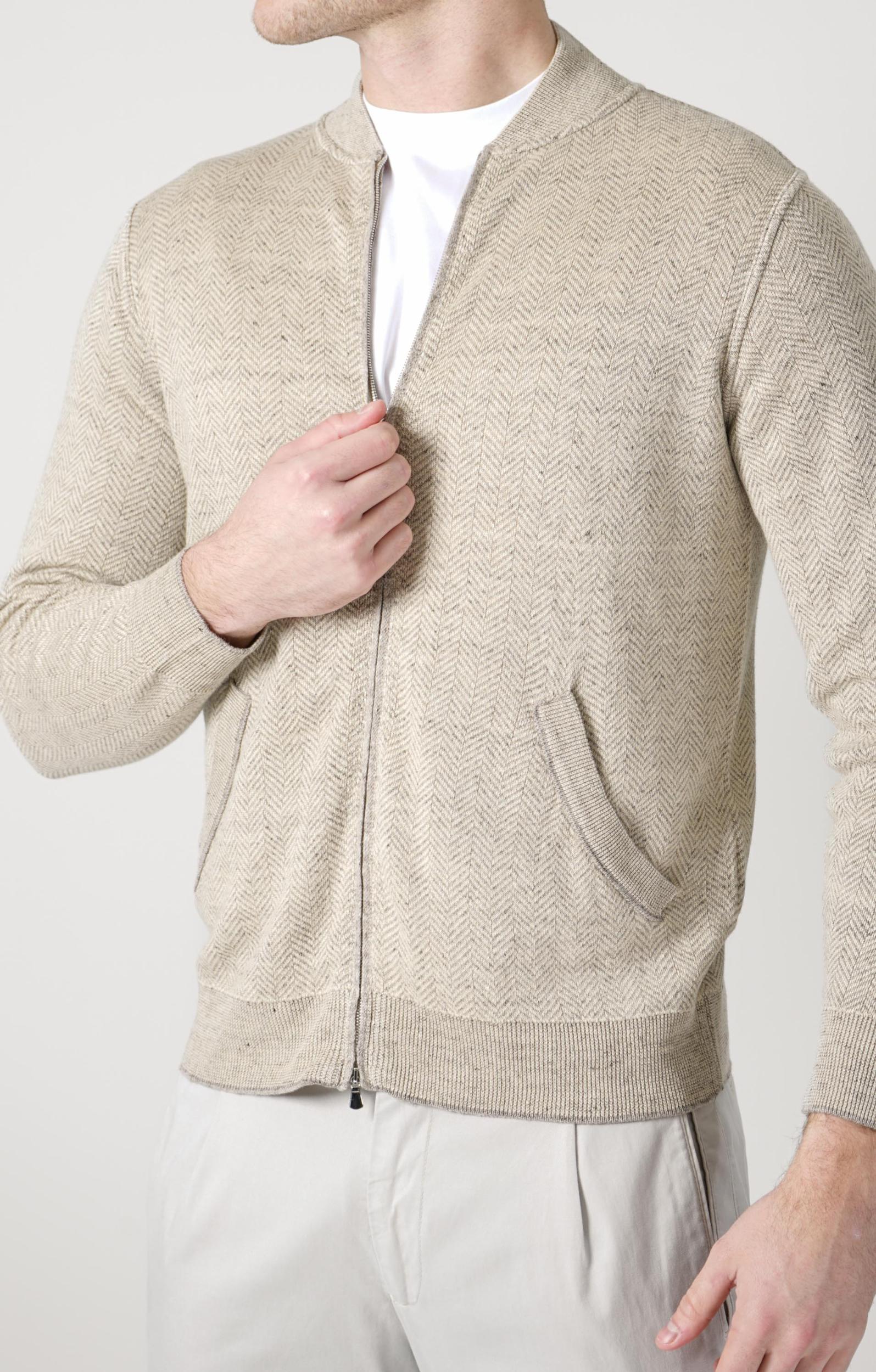 Gran Sasso Giubbino Zip-Up Vest Beige