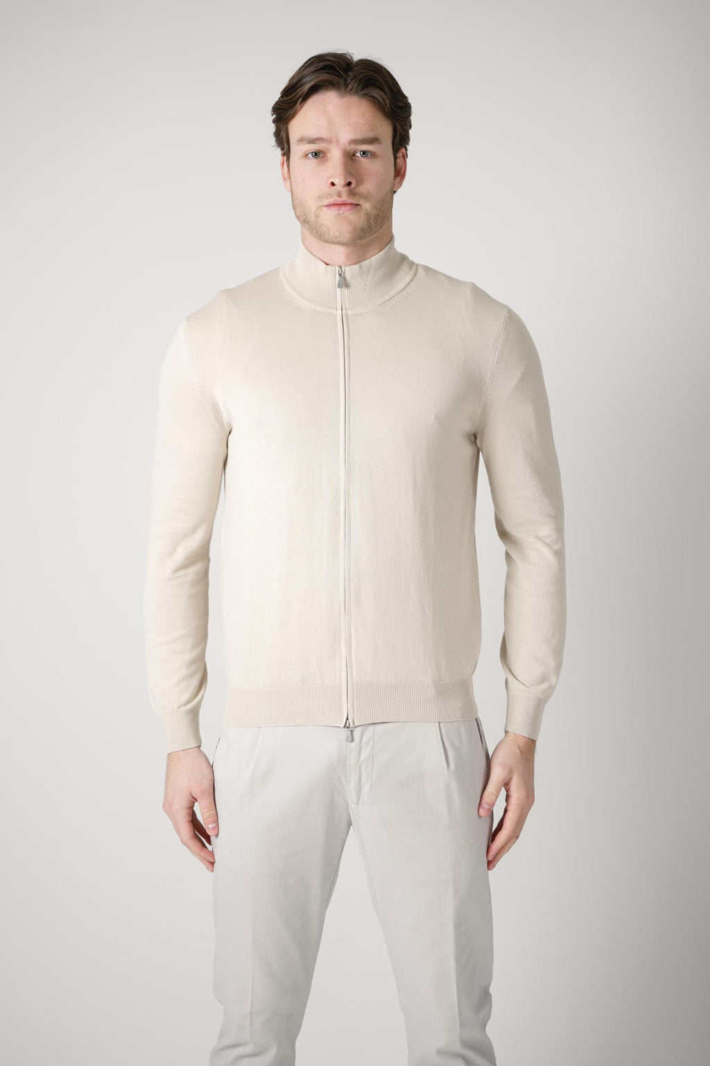 Gran Sasso Giubbino Zip-Up Vest Beige