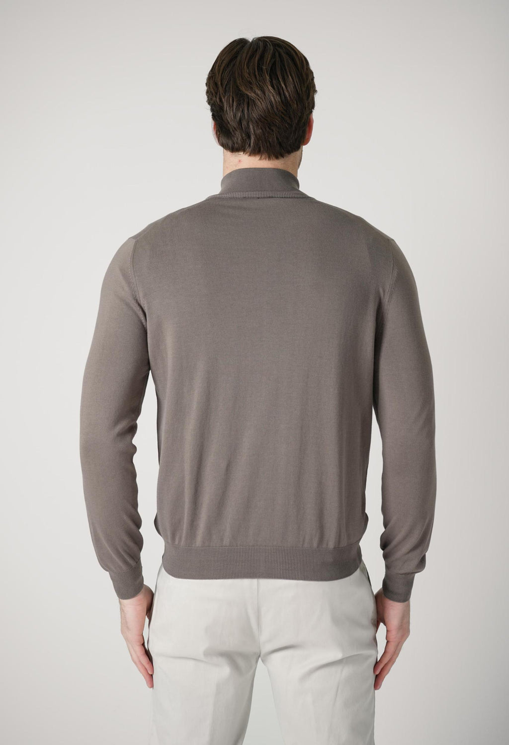 Gran Sasso Giubbino Zip-Up Vest Dark Taupe