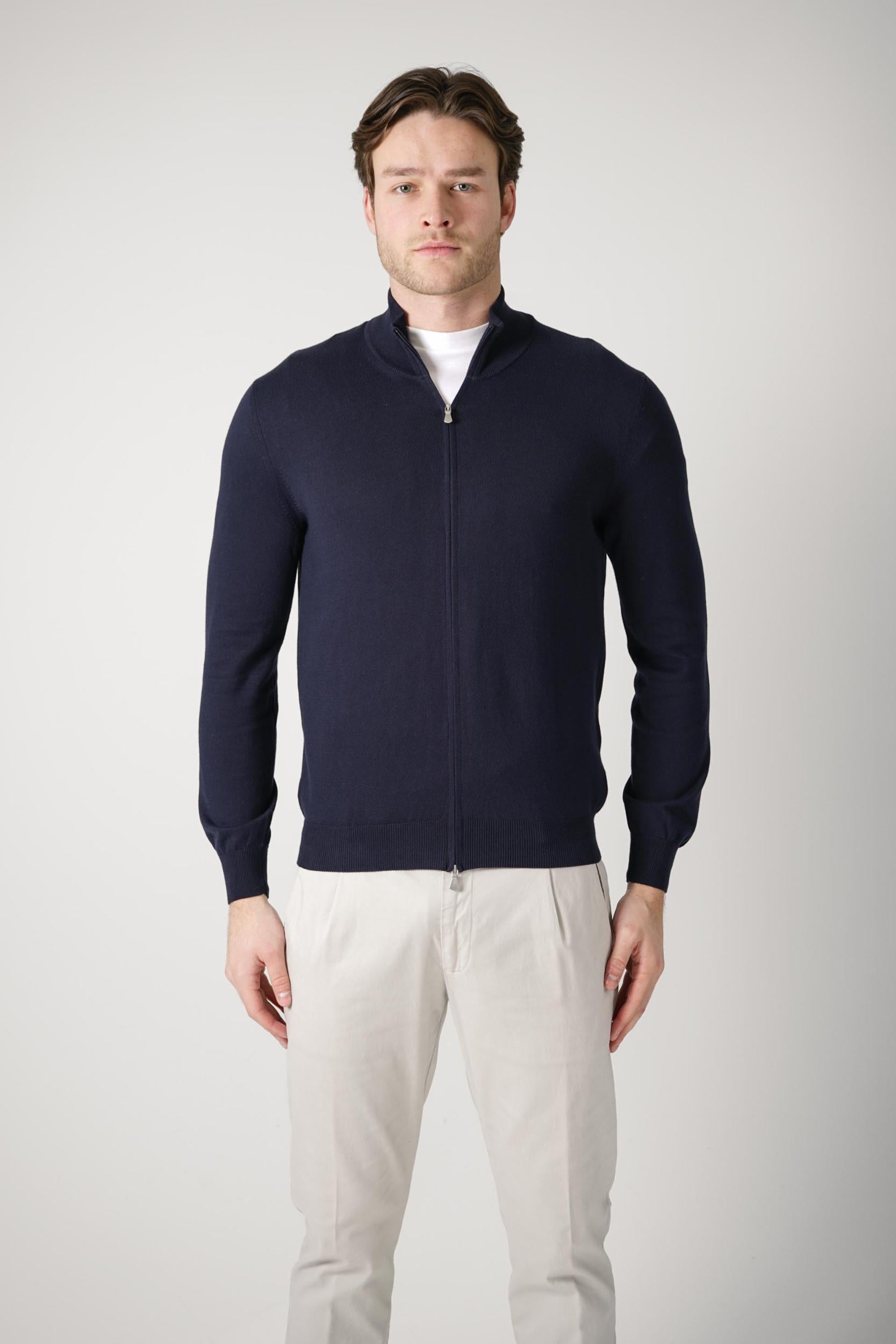Gran Sasso Giubbino Zip-Up Vest Navy