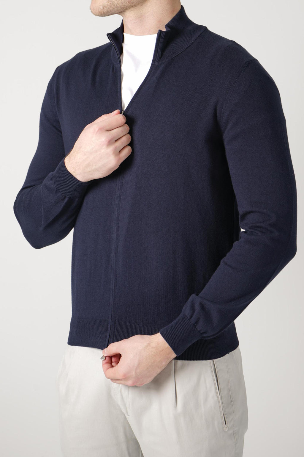 Gran Sasso Giubbino Zip-Up Vest Navy