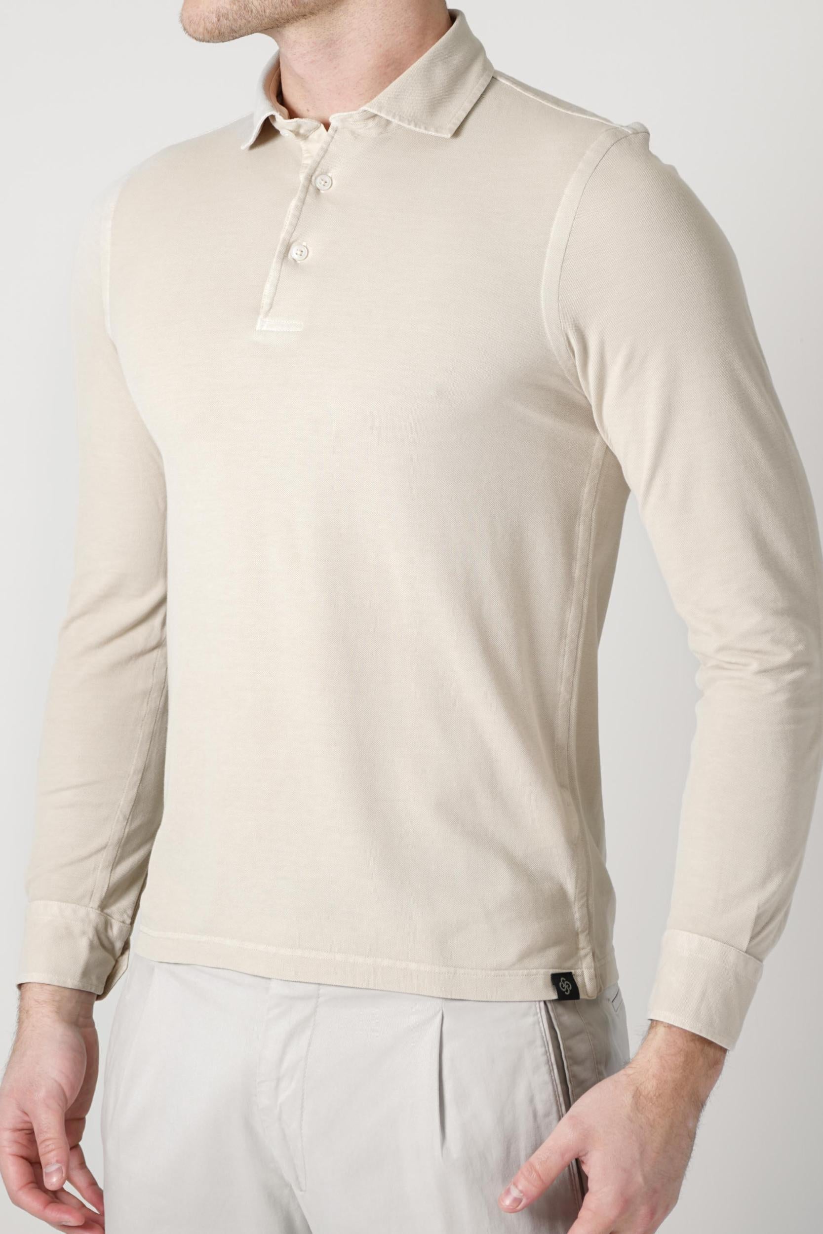 Gran Sasso Longsleeve Polo Beige