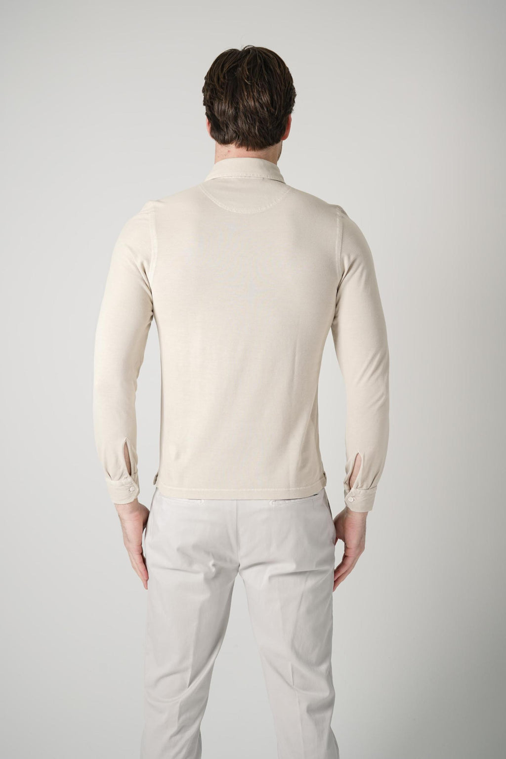 Gran Sasso Longsleeve Polo Beige
