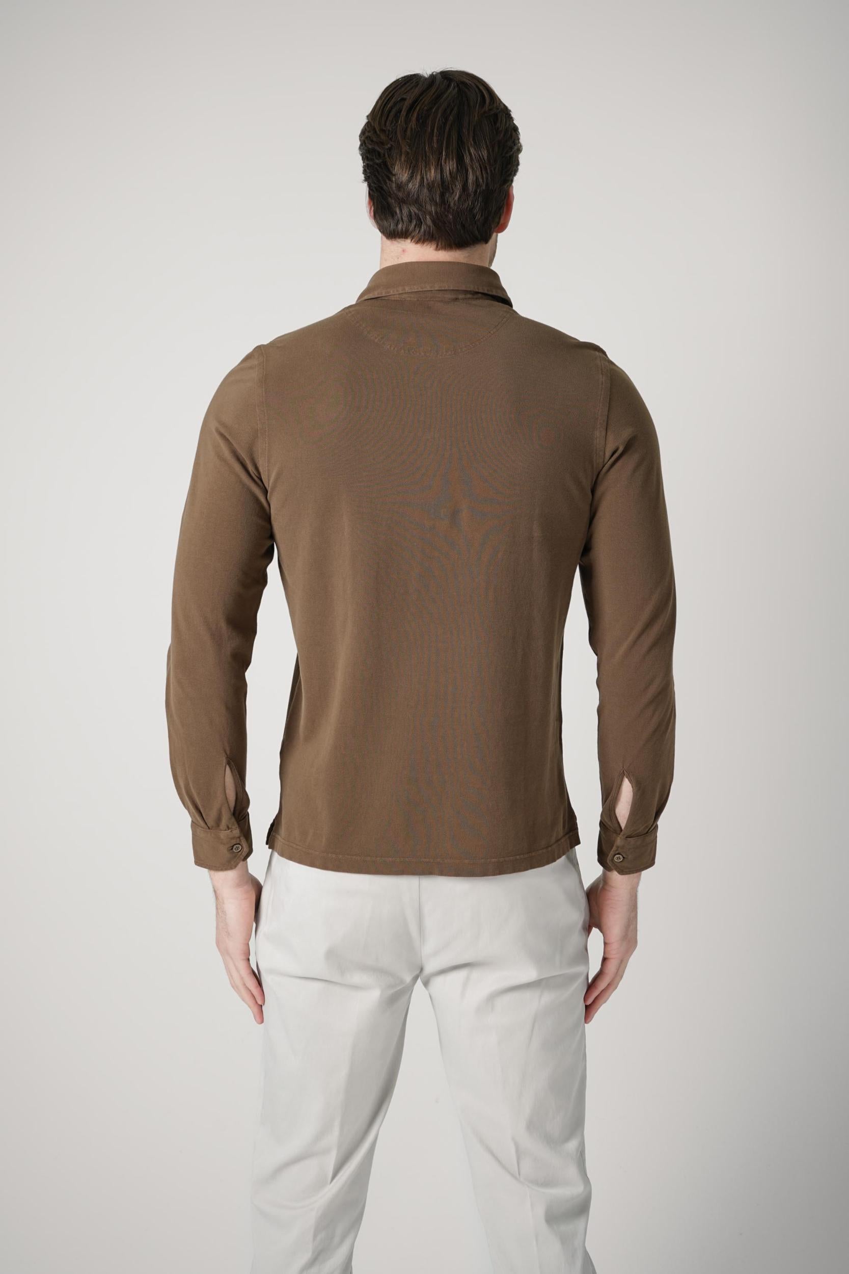 Gran Sasso Longsleeve Polo Brown