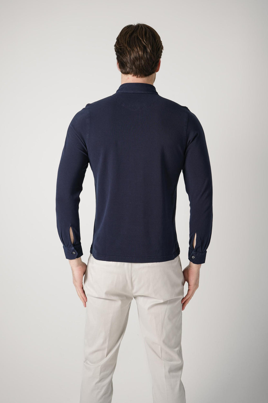 Gran Sasso Longsleeve Polo Navy