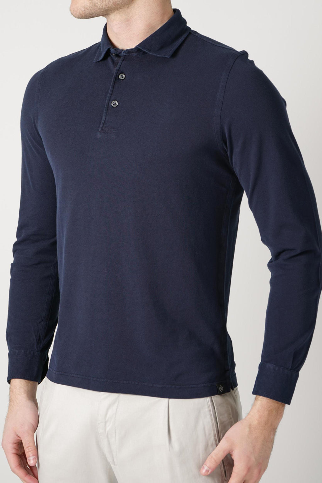 Gran Sasso Longsleeve Polo Navy