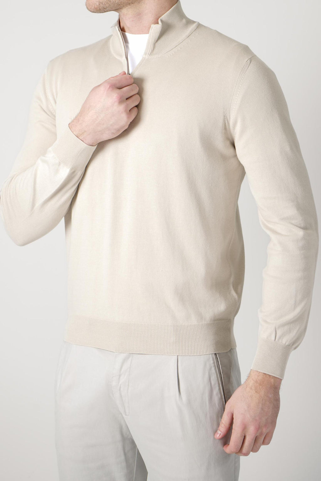 Gran Sasso Lupo Half-Zip Beige
