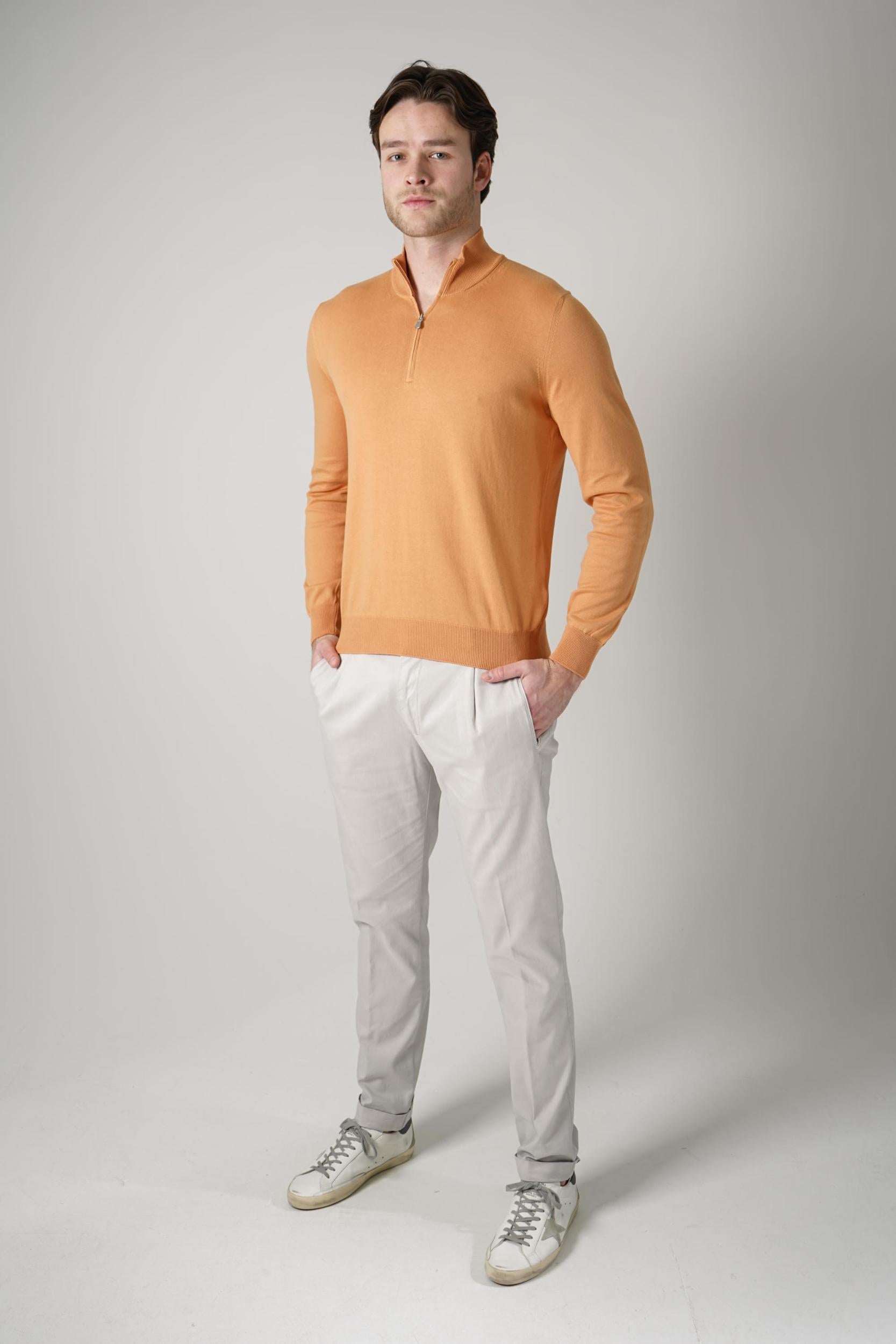 Gran Sasso Lupo Half-Zip Terracotta