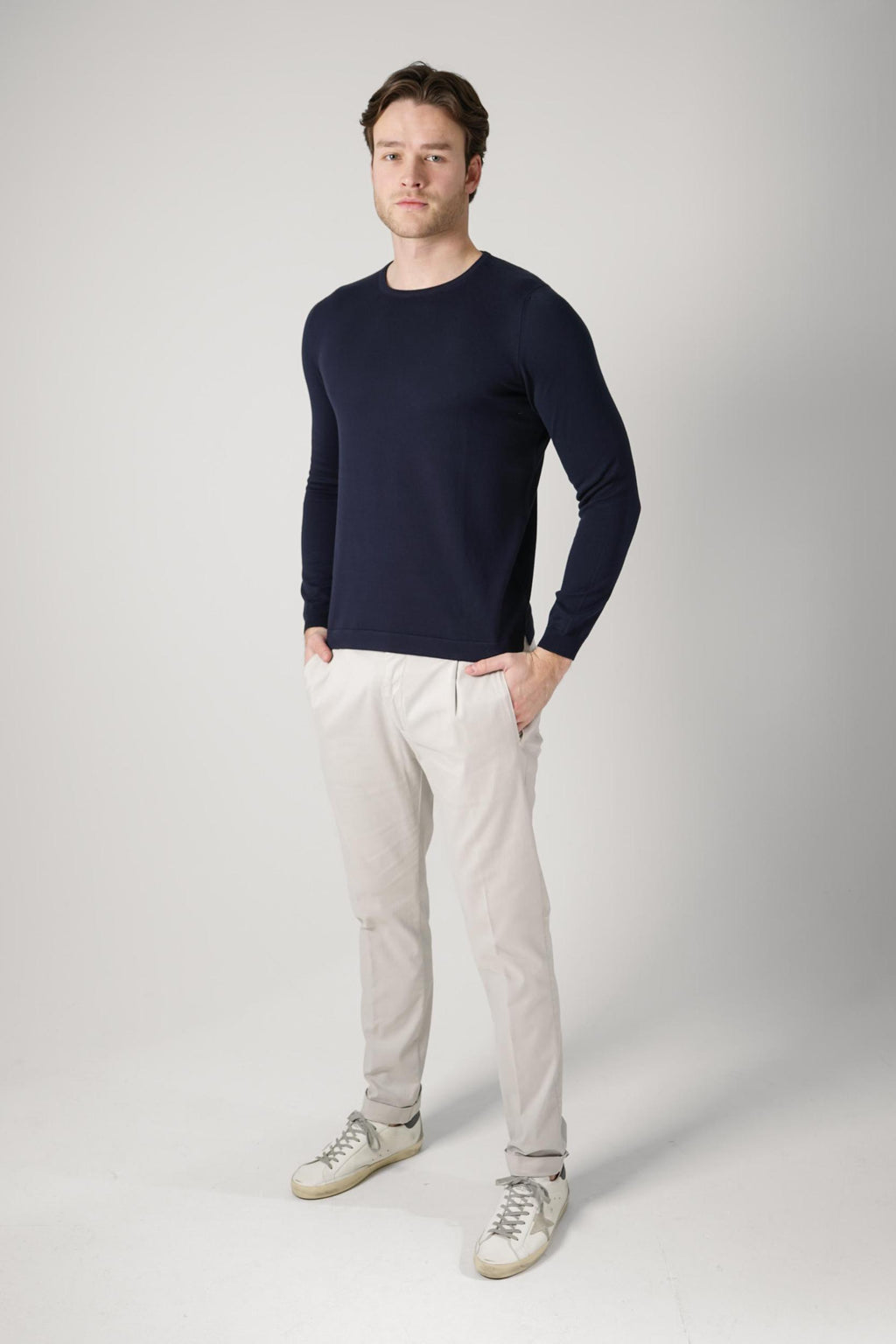 Gran Sasso Paricollo Longsleeve Navy