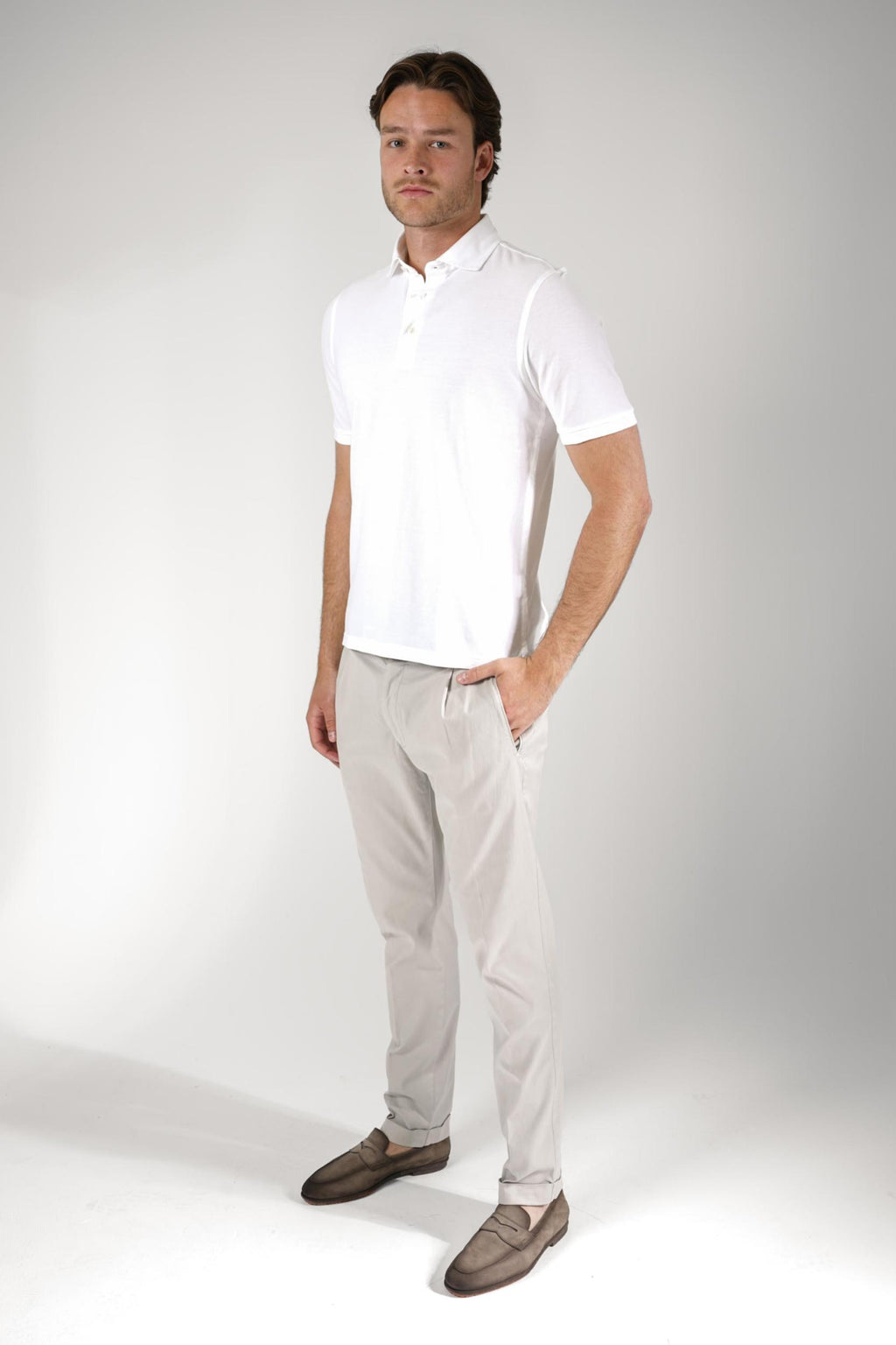 Gran Sasso Polo Shirt White