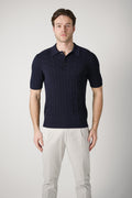 Gran Sasso Tennis Button Polo Navy