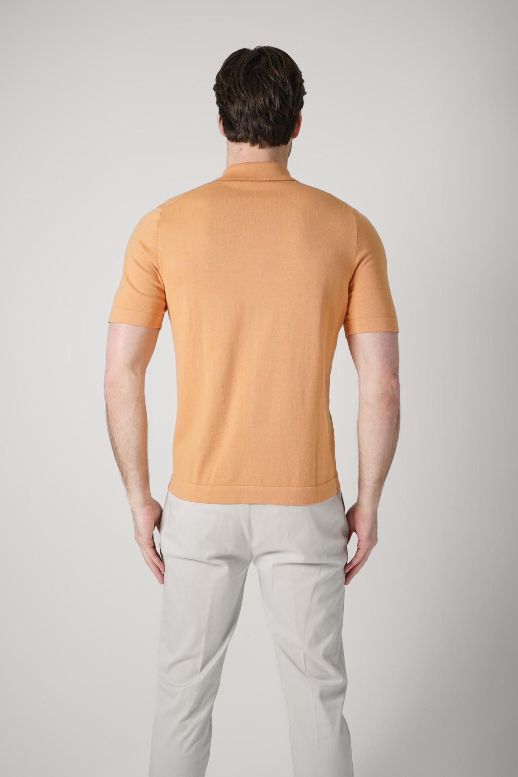 Gran Sasso Tennis Buttoned Polo Terracotta