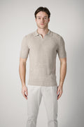 Gran Sasso Tennis Knit Polo Tortora