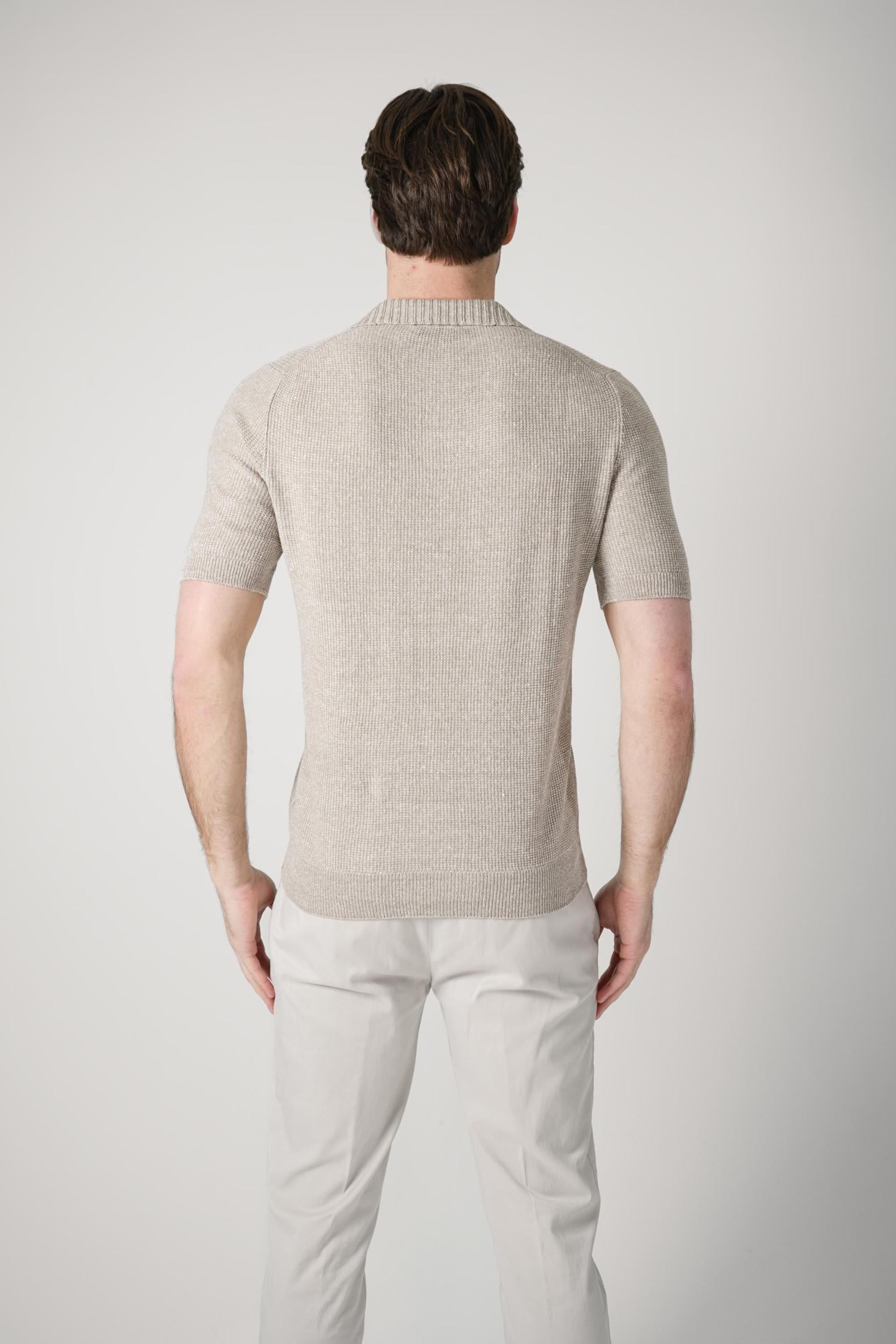 Gran Sasso Tennis Knit Polo Tortora