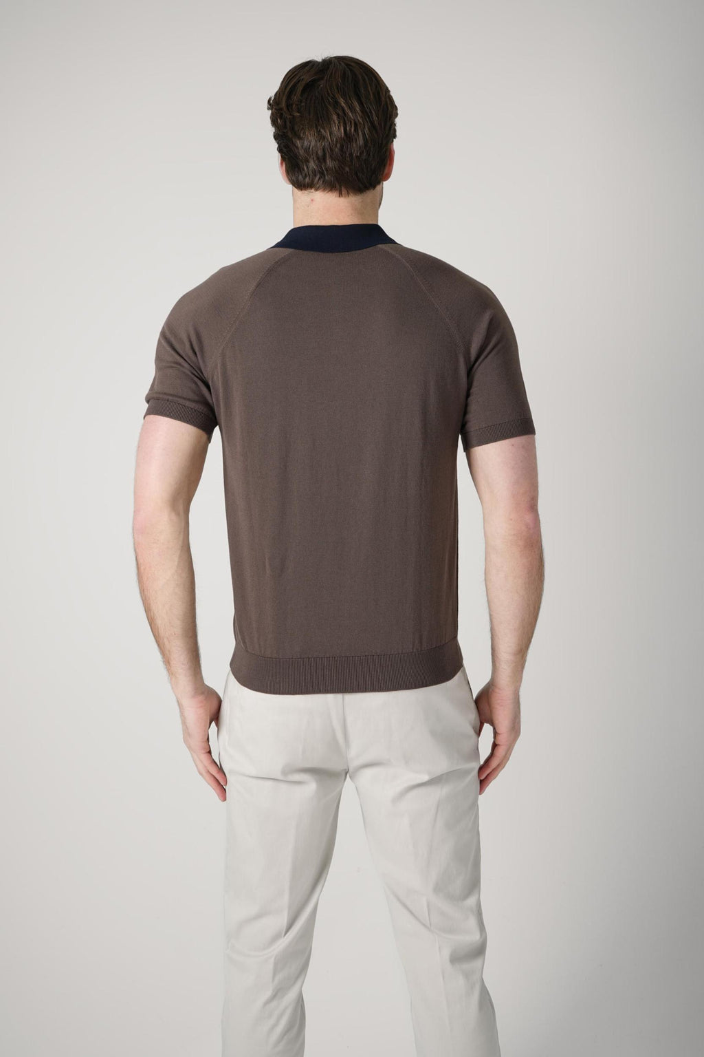 Gran Sasso Tennis Polo Brown/ Navy
