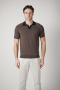 Gran Sasso Tennis Polo Brown/ Navy