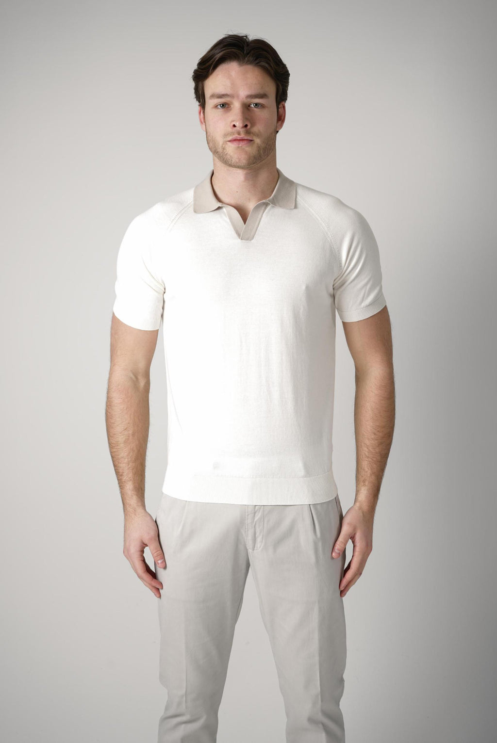 Gran Sasso Tennis Polo Creme