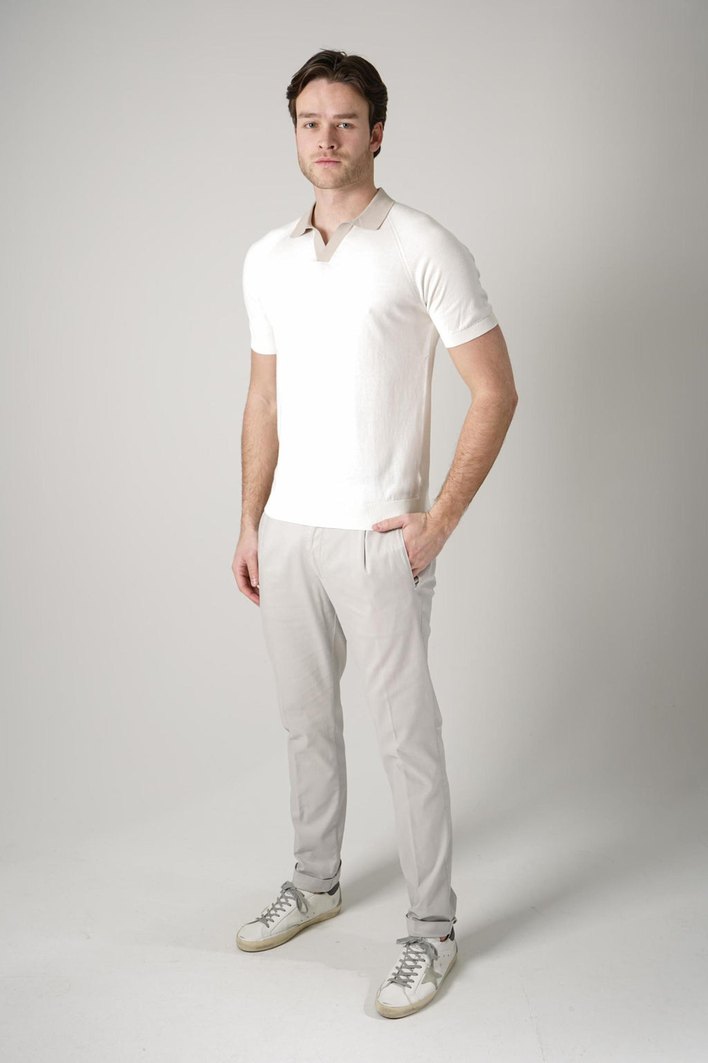 Gran Sasso Tennis Polo Creme