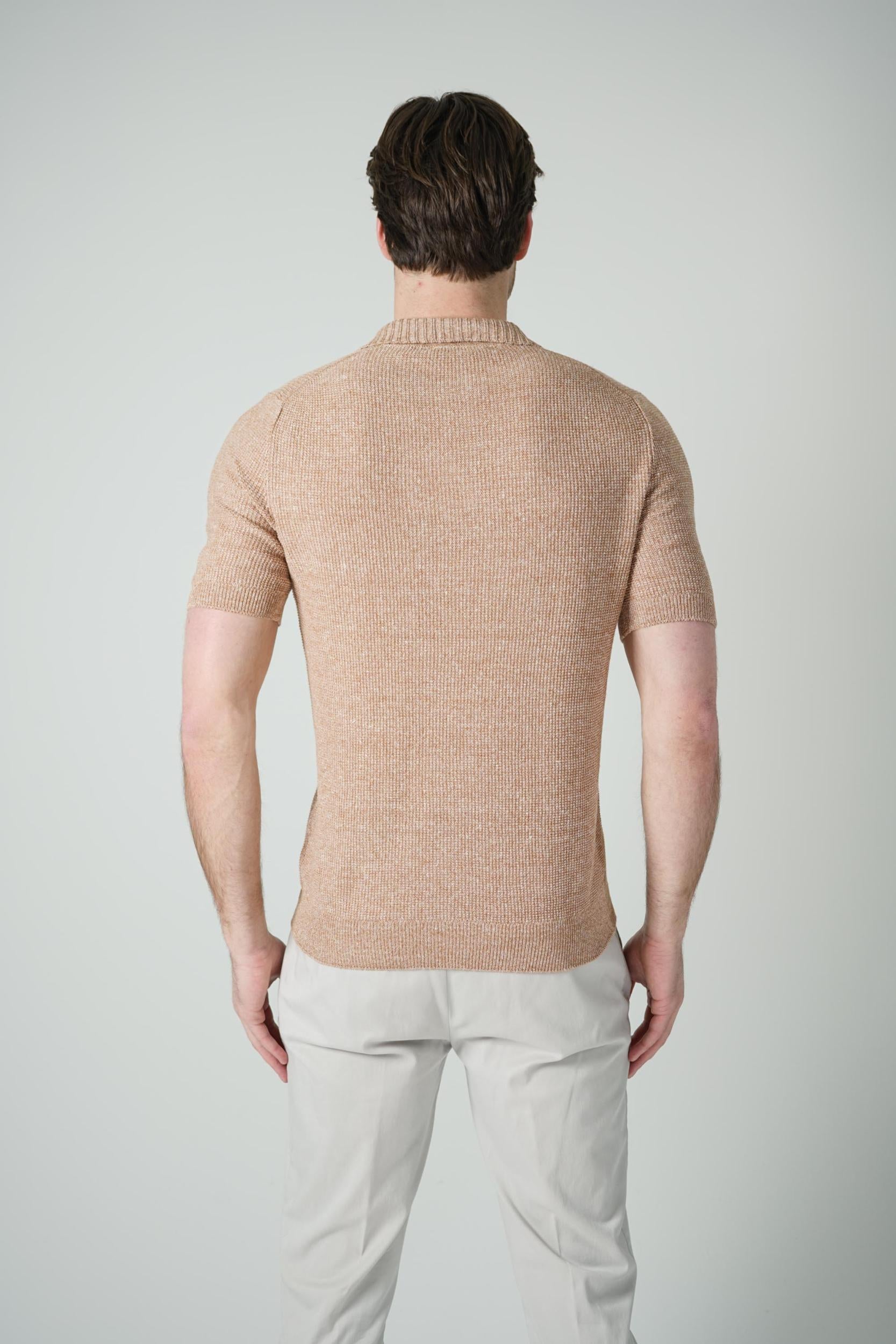Gran Sasso Tennis Polo Knit Sabbia